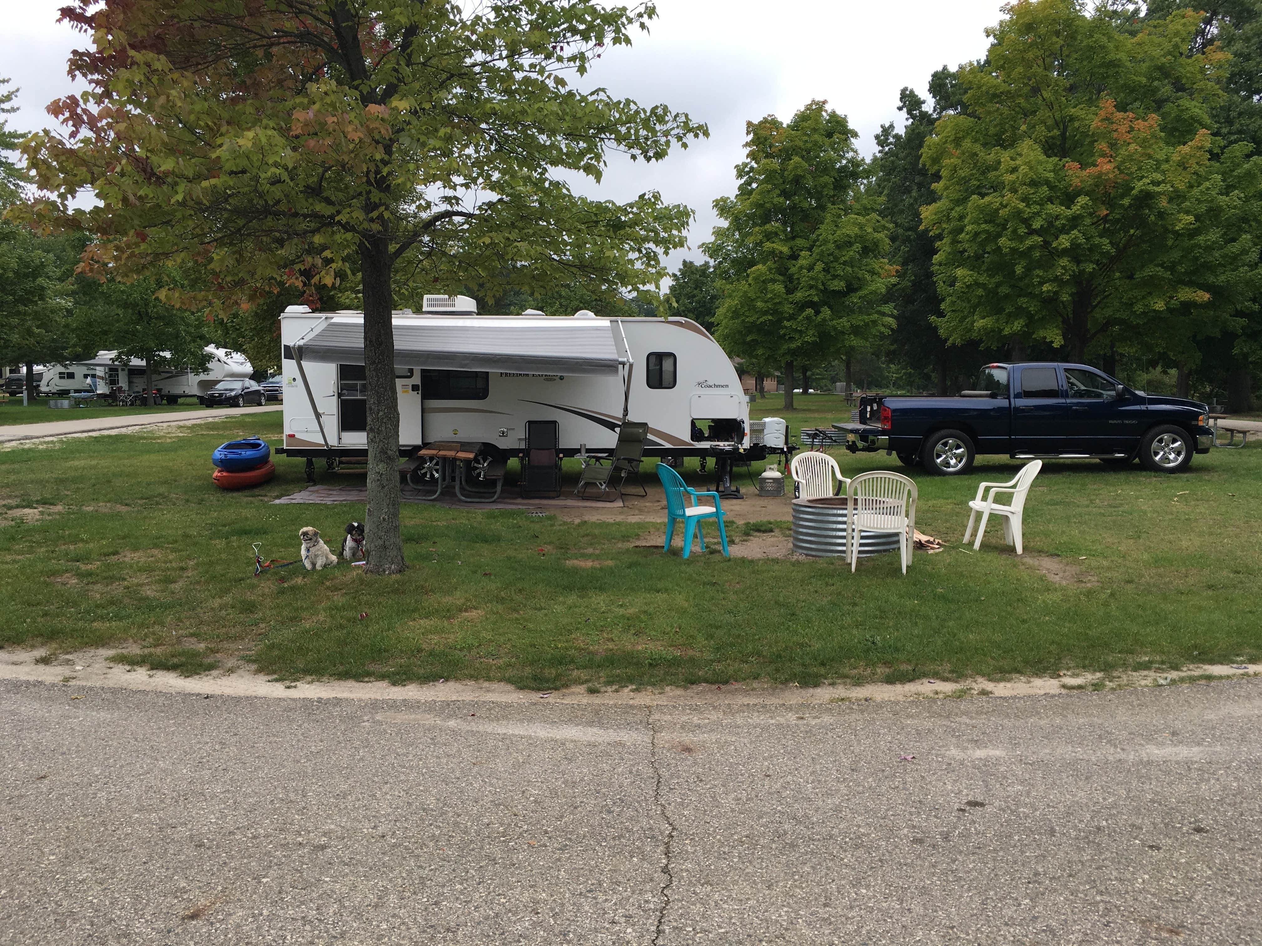 Debra B.'s photo of rv camping at Waterloo Sugarloaf Modern — Waterloo Recreation Area near Jerome, MI