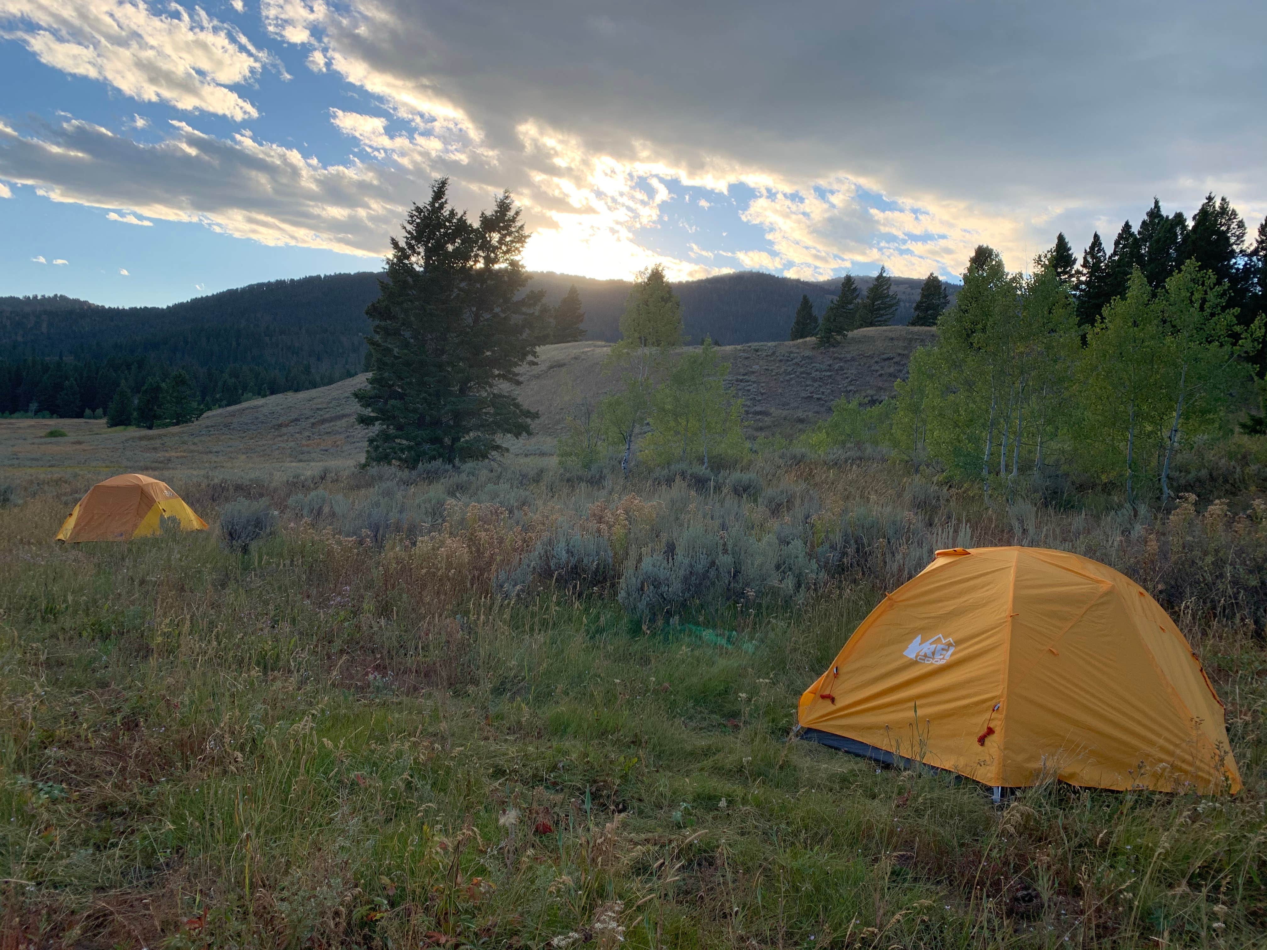 Kyleen's photo of tent camping at Targhee Creek near Island Park, ID