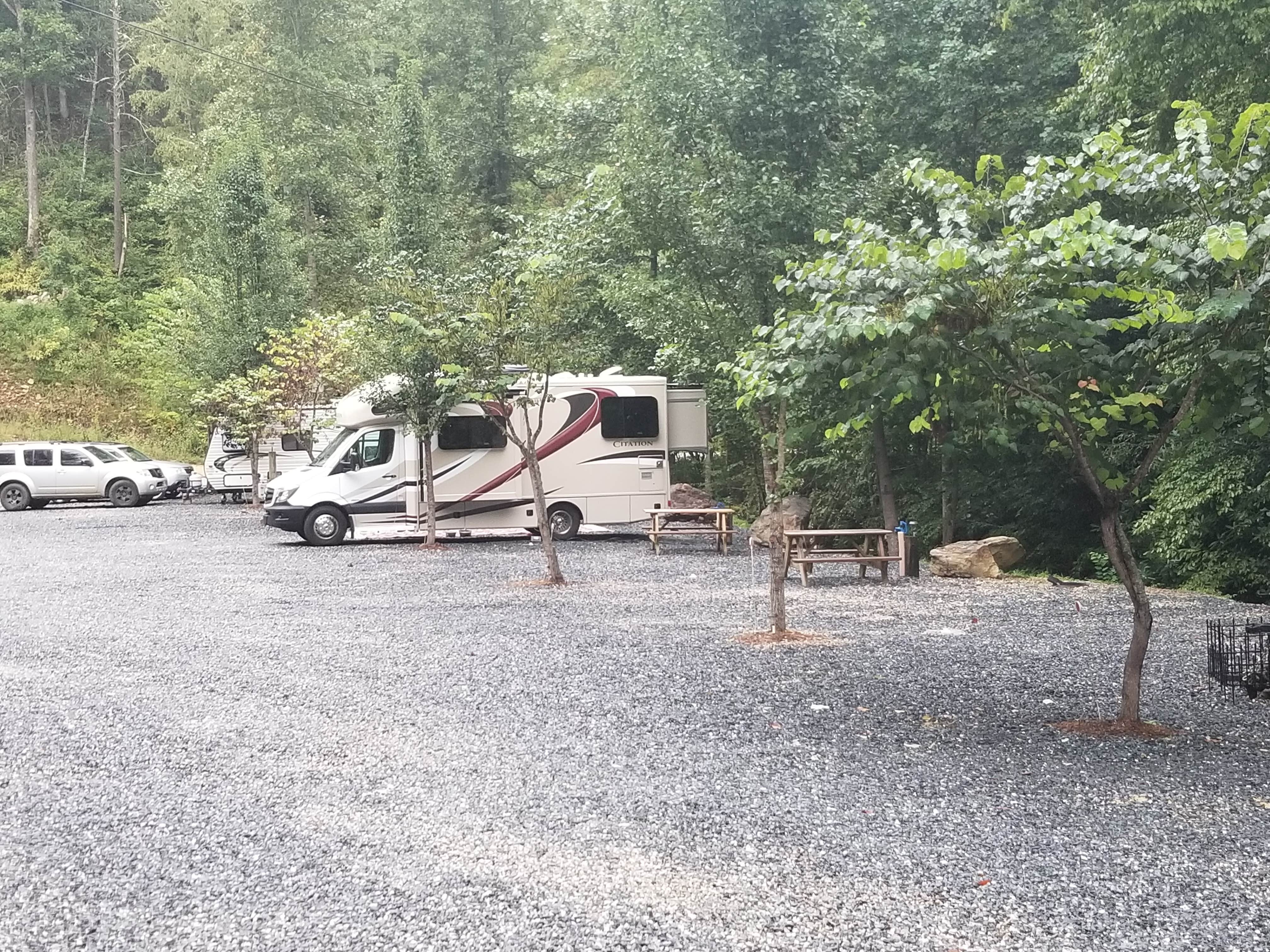 Tracy J.'s photo of rv camping at Nantahala Tiny Homes & RV Park near Whittier, NC
