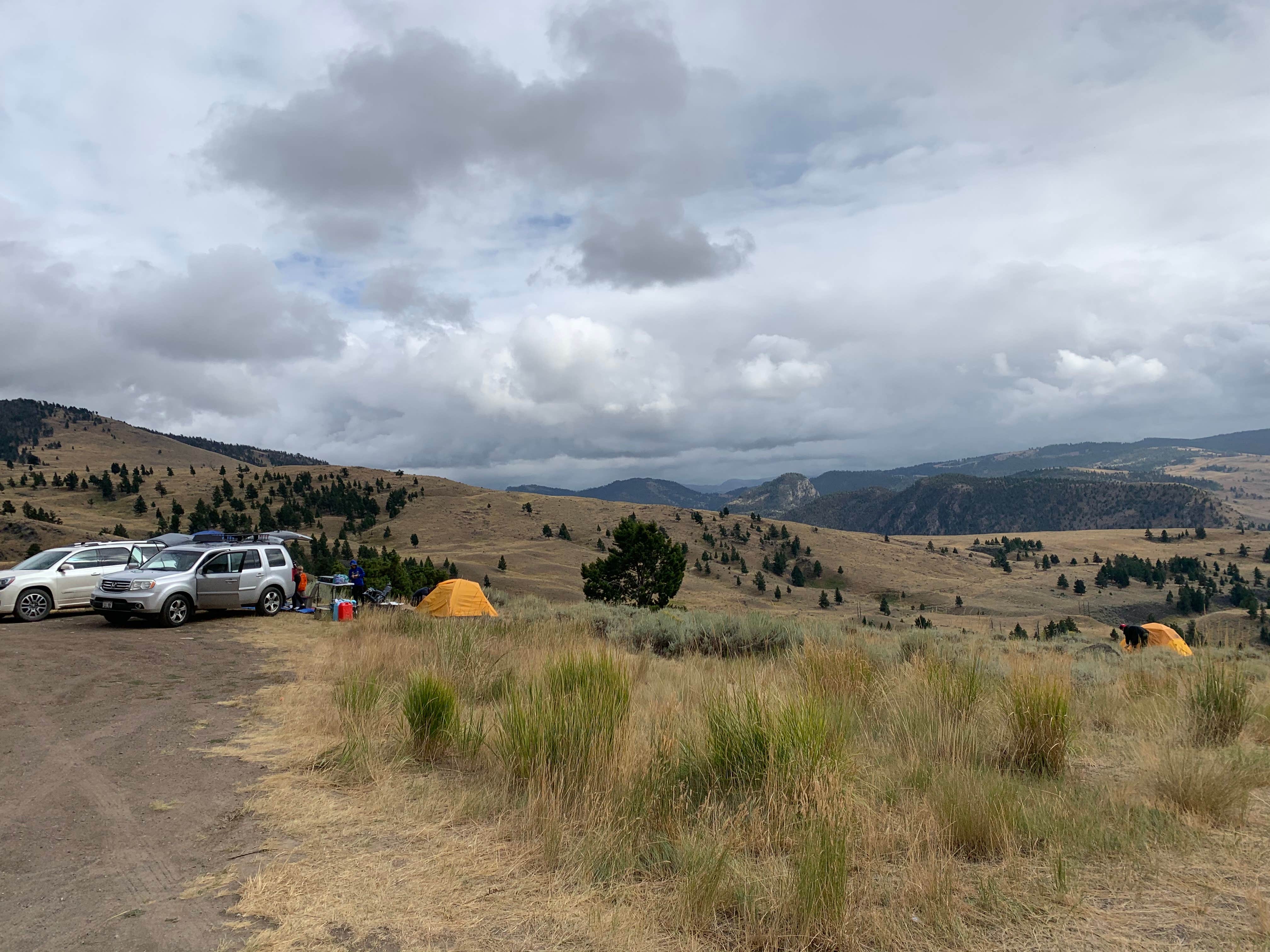 Kyleen's photo of tent camping at Travertine Road Dispersed - Yellowstone in Montana