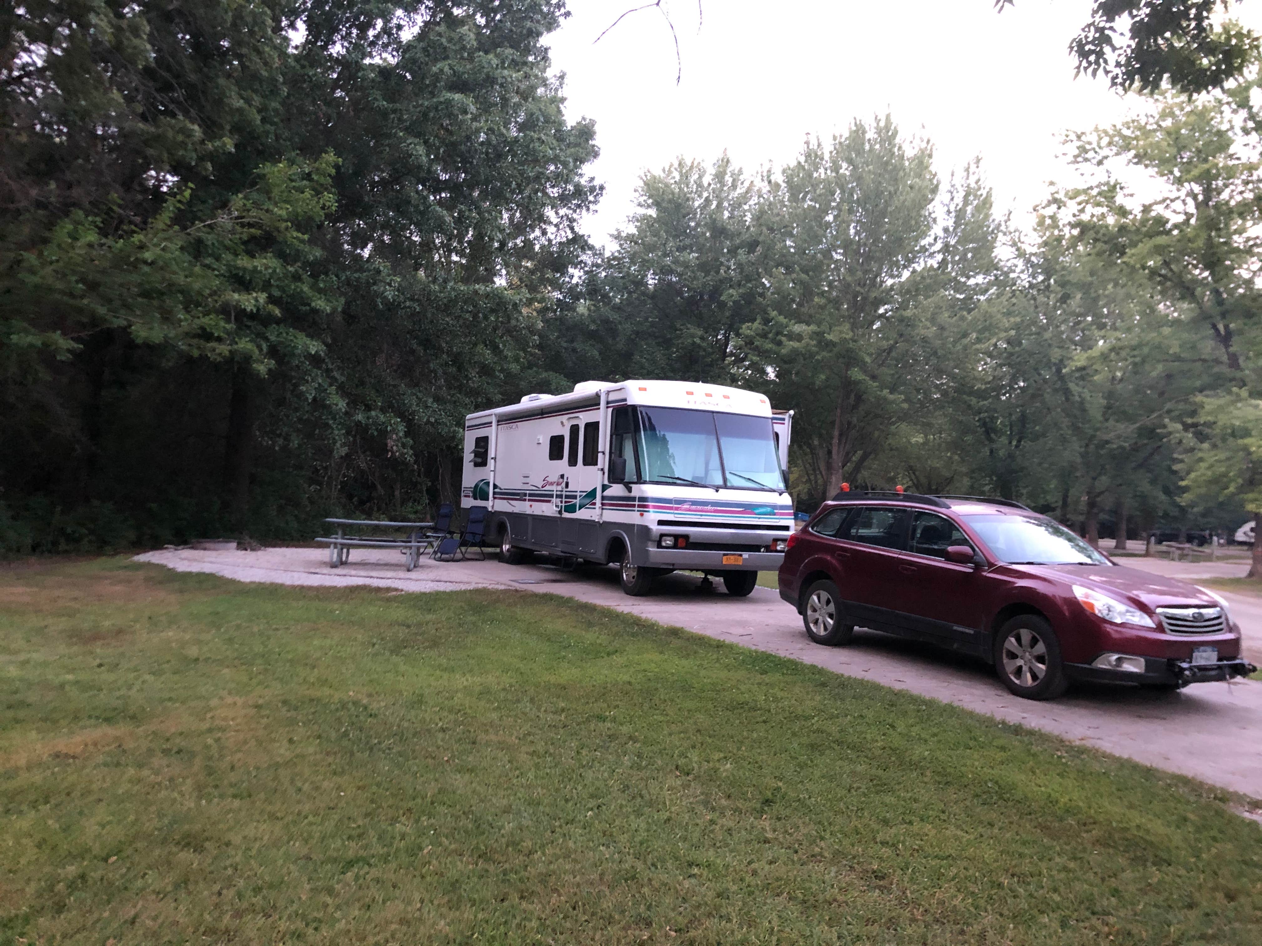 Kathy J.'s photo of rv camping at Shady Creek near Oxford Junction, IA
