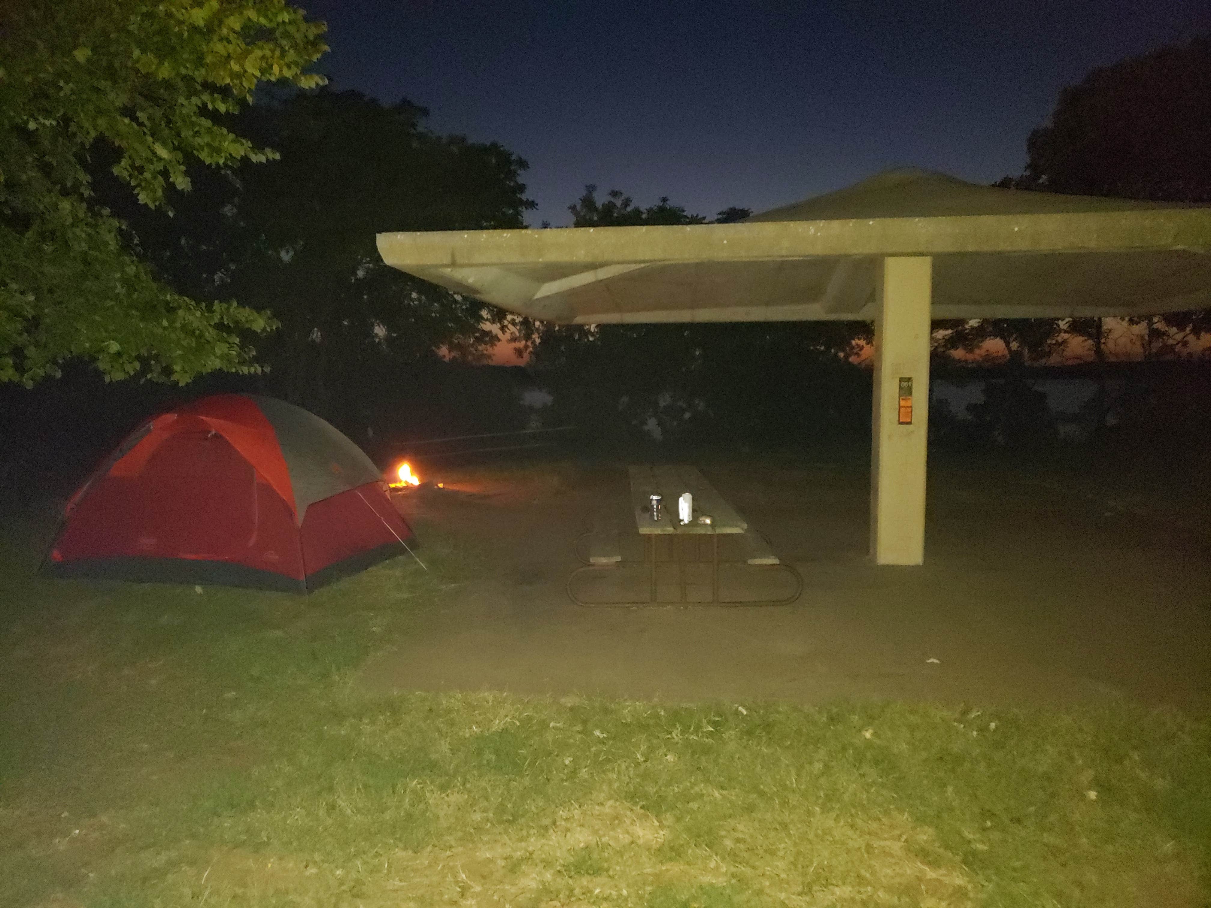 TJ B.'s photo of tent camping at Kanopolis State Park Rockwall Campground near Minneapolis, KS