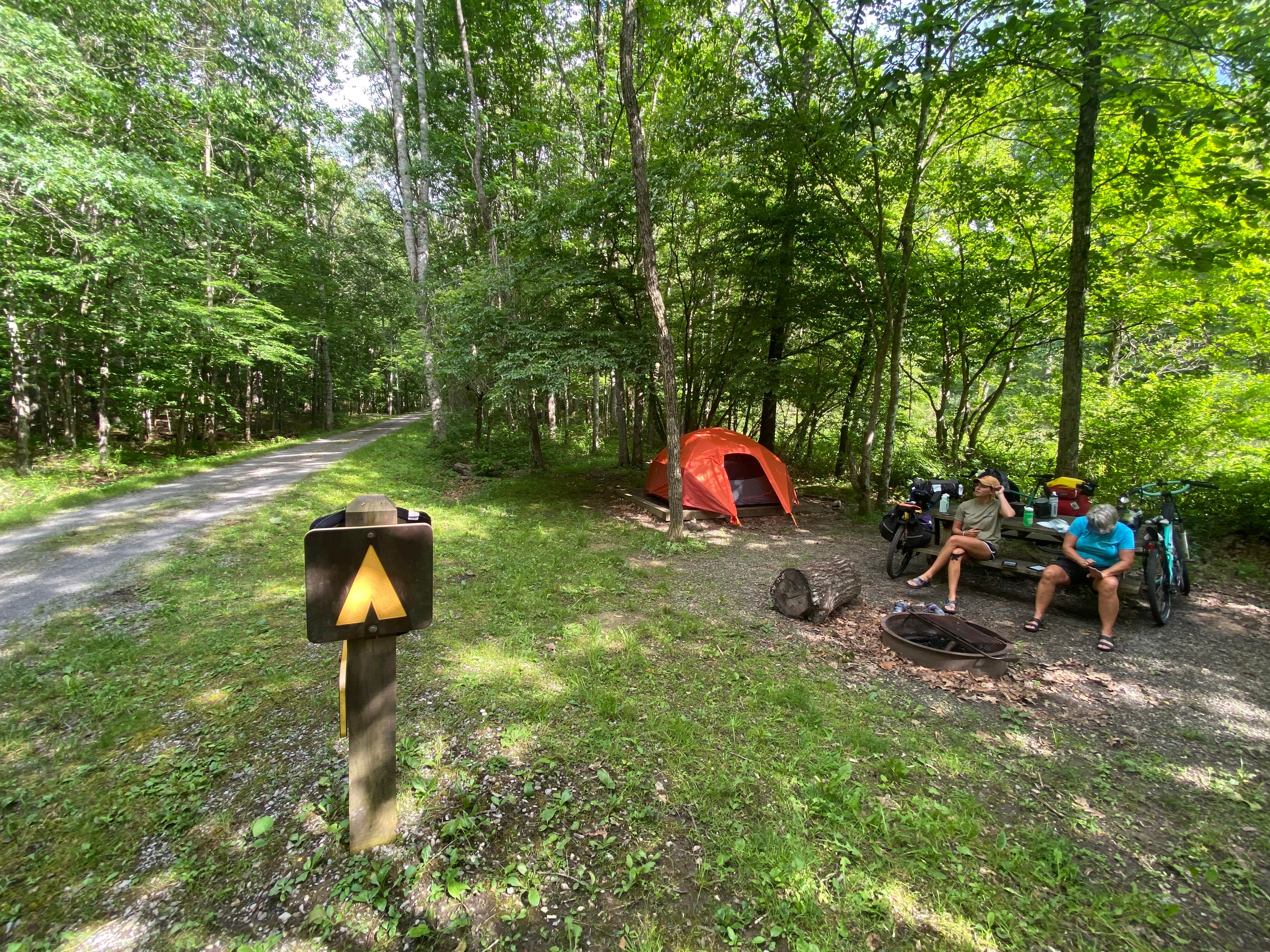 Camper-submitted photo at Greenbrier River Trail Milepost 63.8 Primitive Campsite near Snowshoe, WV