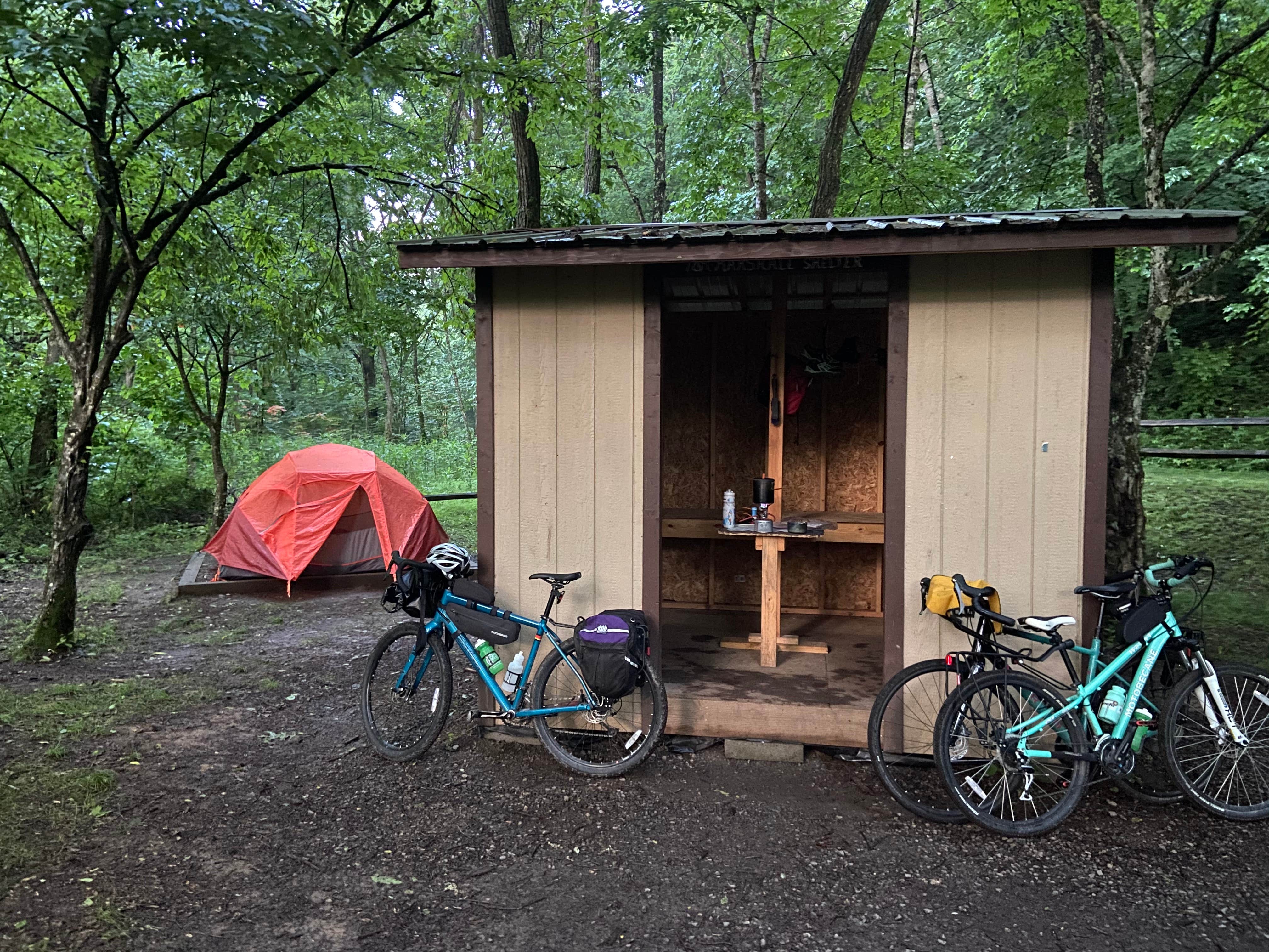 Dave V.'s photo of tent camping at Greenbrier River Trail Mile Post 28.5 Primitive Campsite near Buchanan, VA