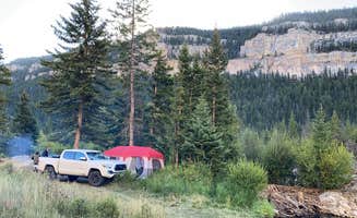 Rachel S.'s photo of a dispersed camping area at Little Sunlight Camping Area near Ralston, WY