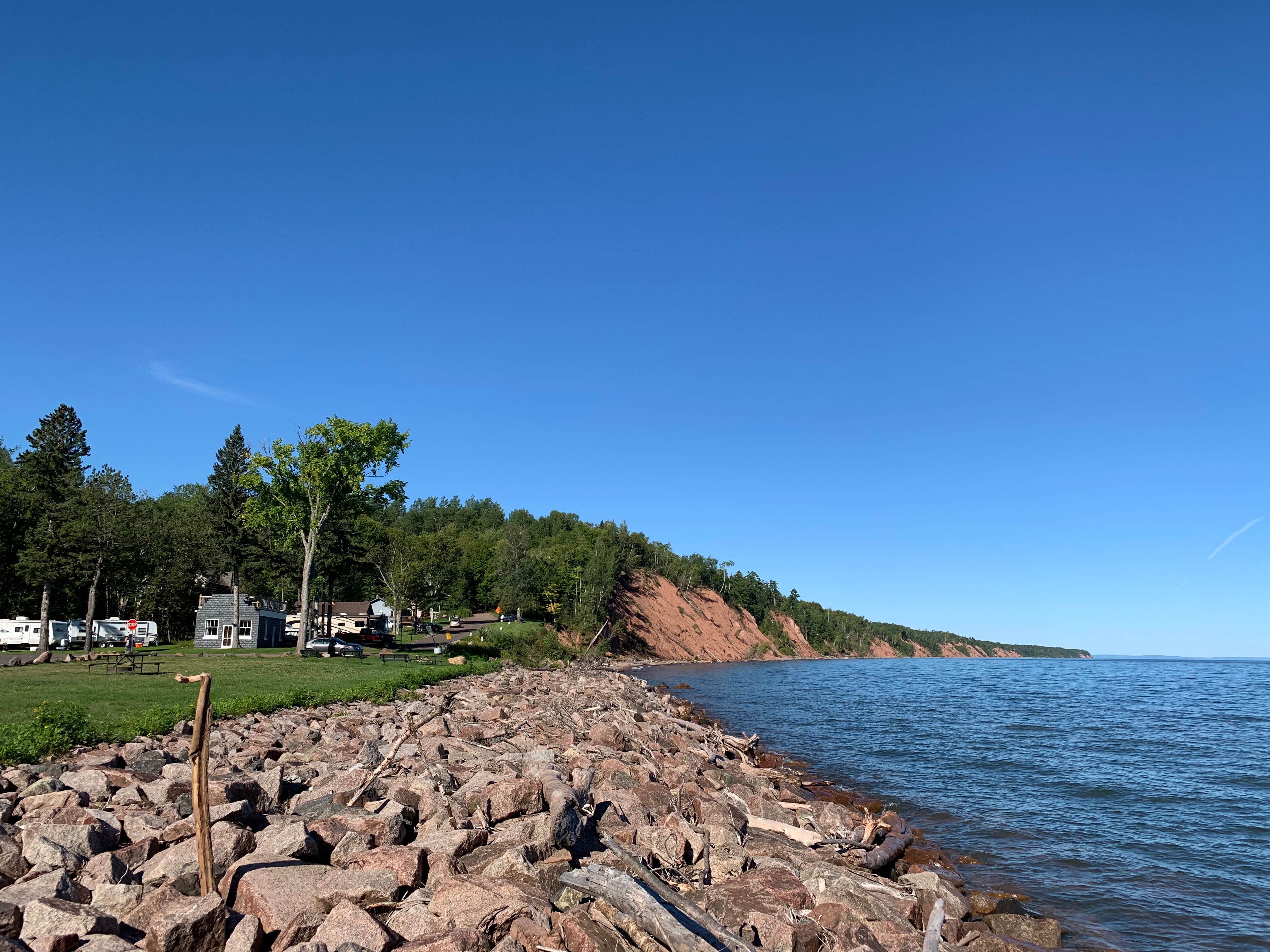 Camper-submitted photo at Saxon Harbor Campground & Marina near Upson, WI