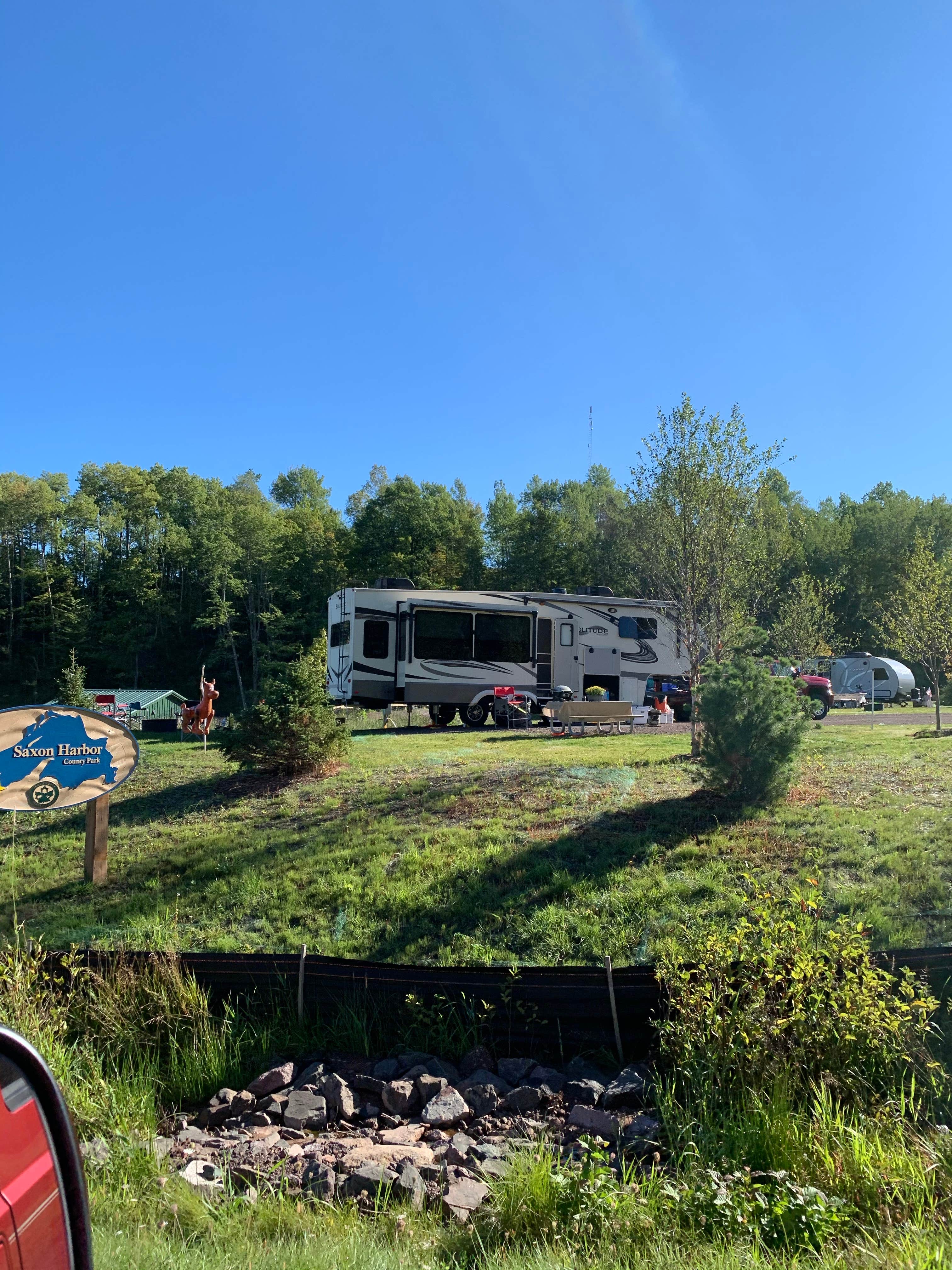 Camper-submitted photo at Saxon Harbor Campground & Marina near Upson, WI