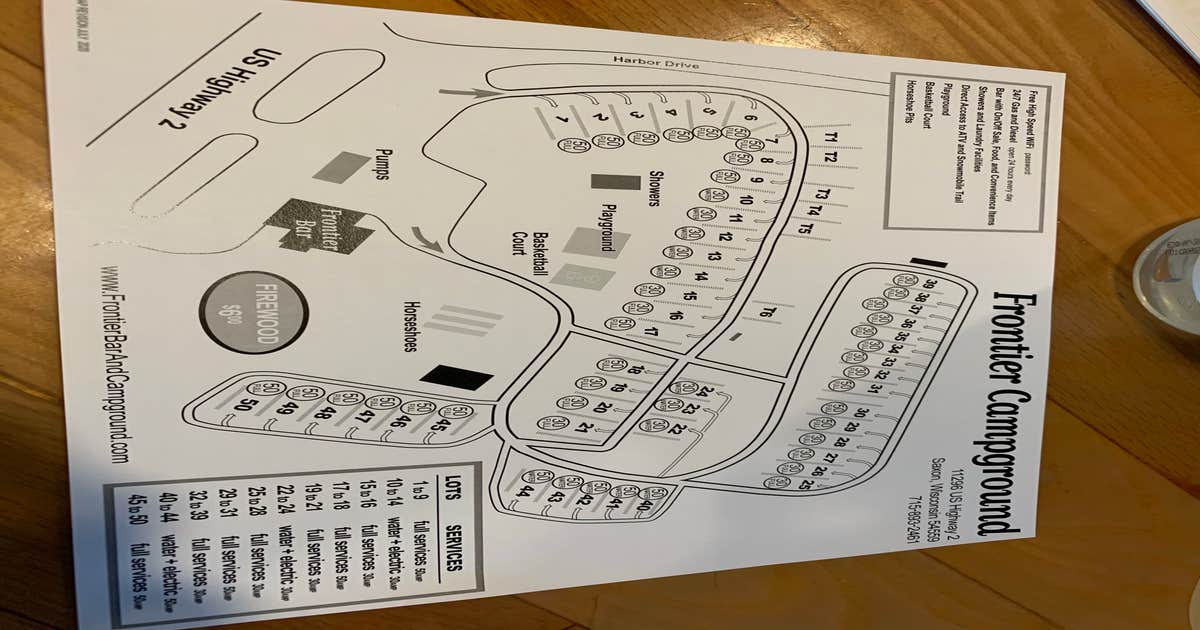 Frontier RV Park and Campground Saxon, WI
