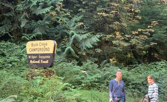 Christina W.'s photo of camping with pets at Buck Creek Campground near Mt. Baker-Snoqualmie National Forest