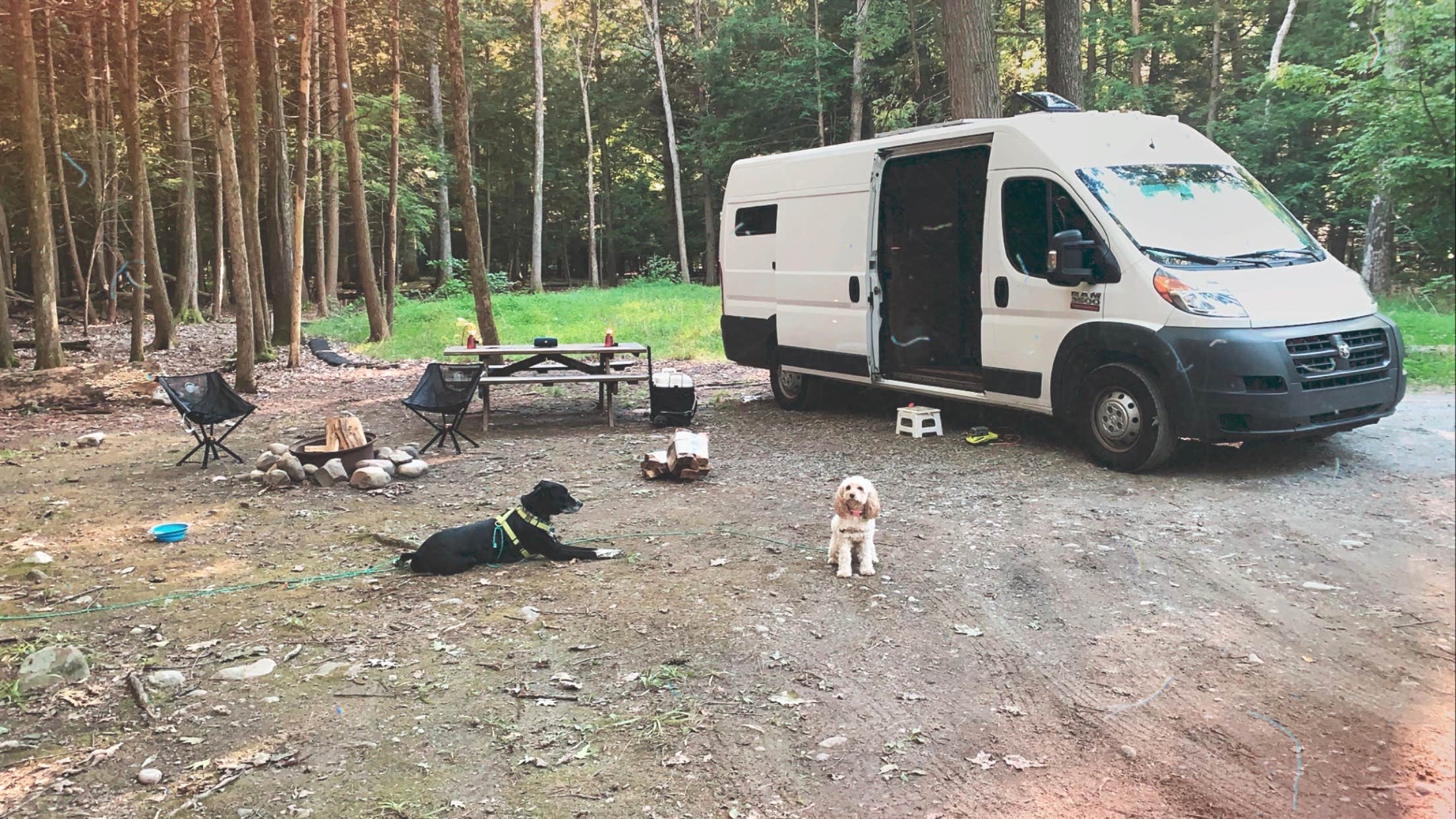 christina's photo of rv camping at Dingmans Campground — Delaware Water Gap National Recreation Area near Hawley, PA