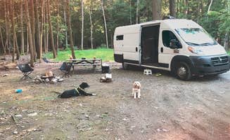 christina's photo of rv camping at Dingmans Campground — Delaware Water Gap National Recreation Area near Layton, NJ