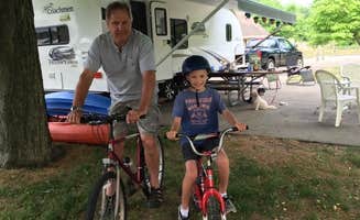 Debra B.'s photo of camping with pets at Waterloo Portage Lake Modern — Waterloo Recreation Area near Okemos, MI