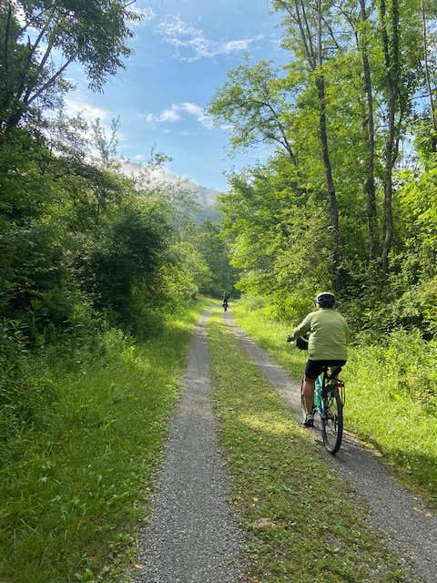 Camper-submitted photo at Greenbrier River Trail Mile Post 49.3 Primitive Campsite near Sandstone, WV