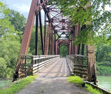 Camper-submitted photo at Greenbrier River Trail Mile Post 49.3 Primitive Campsite near Sandstone, WV