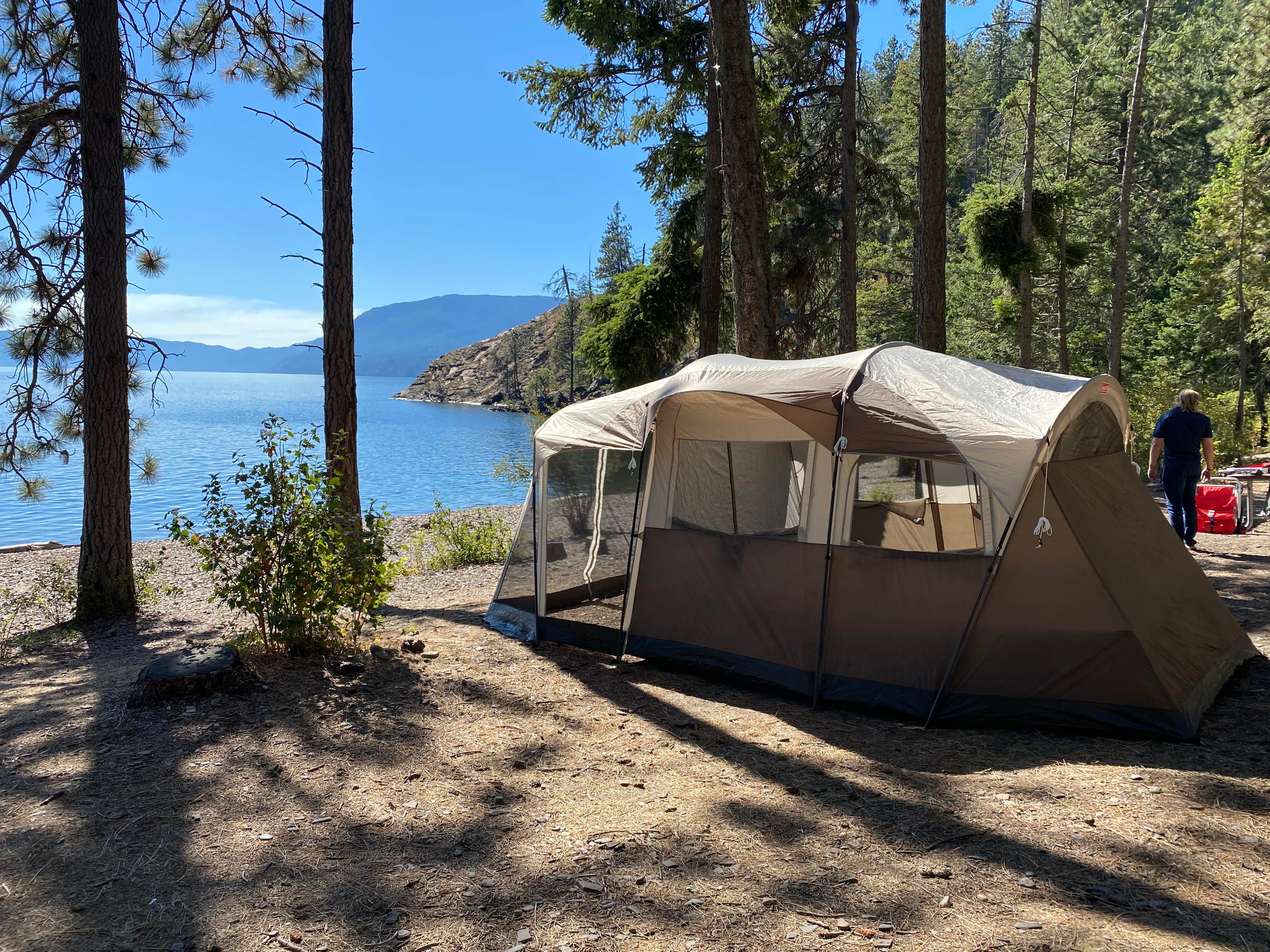 Melissa G.'s photo of tent camping at Green Bay Campground - TEMPORARILY CLOSED 2024 near Kootenai, ID