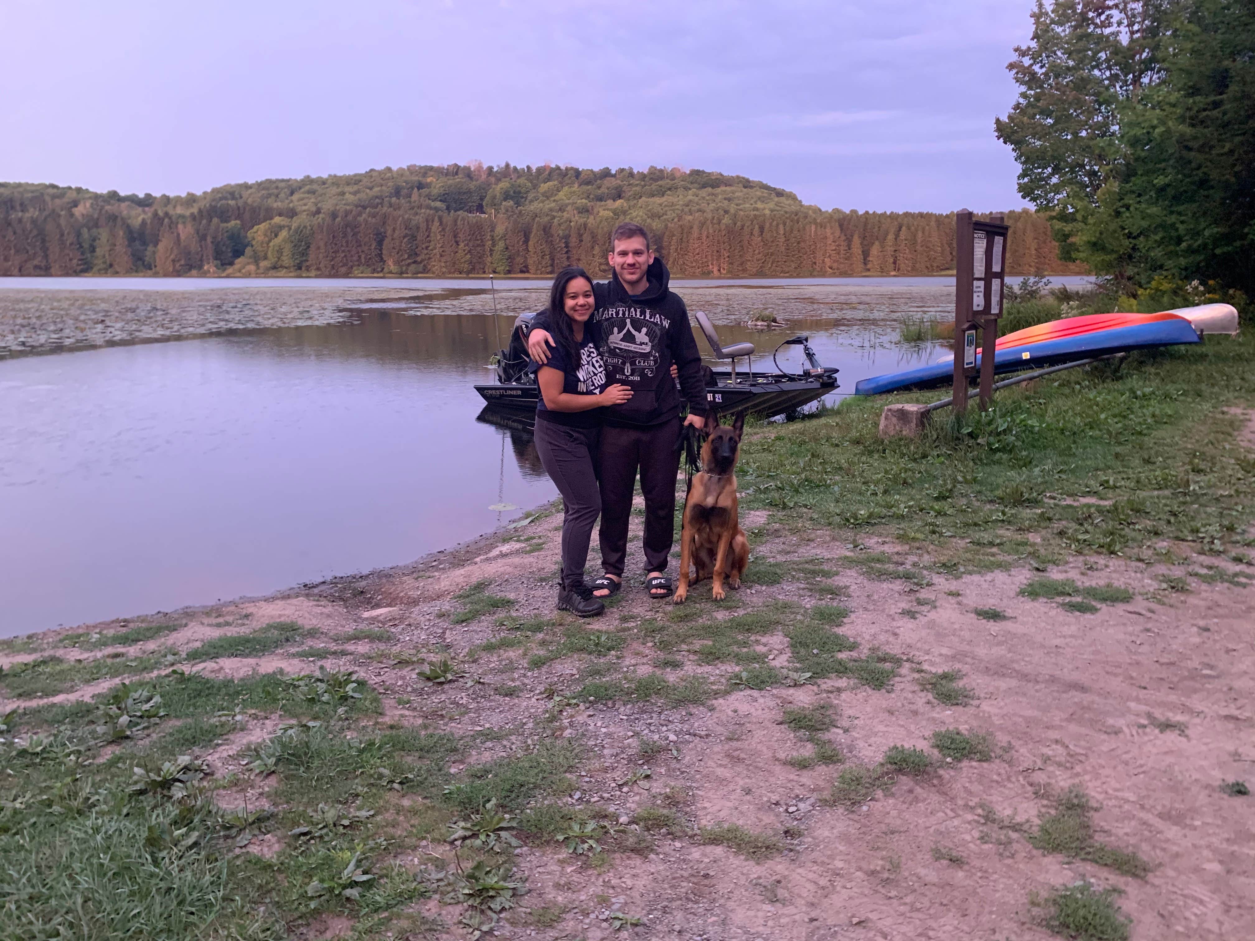 Alexandria's photo of camping with pets at Hills Creek State Park Campground near Tioga-Hammond Lakes