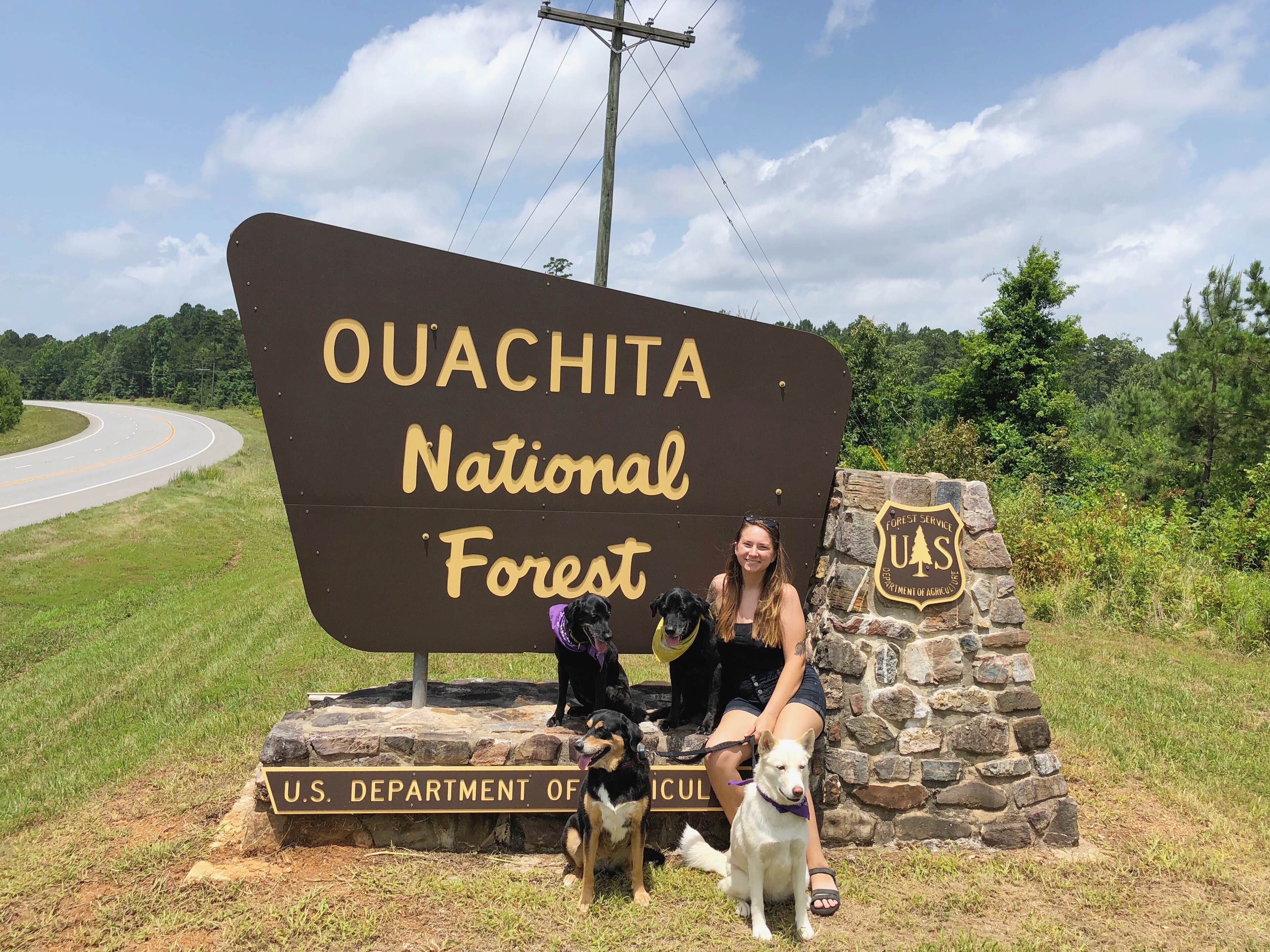 Cara T.'s photo of camping with pets at COE Lake Ouachita Joplin Campground near Ouachita Lake