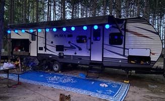 Macy M.'s photo of camping with pets at Herrick Recreation Area near Evart, MI