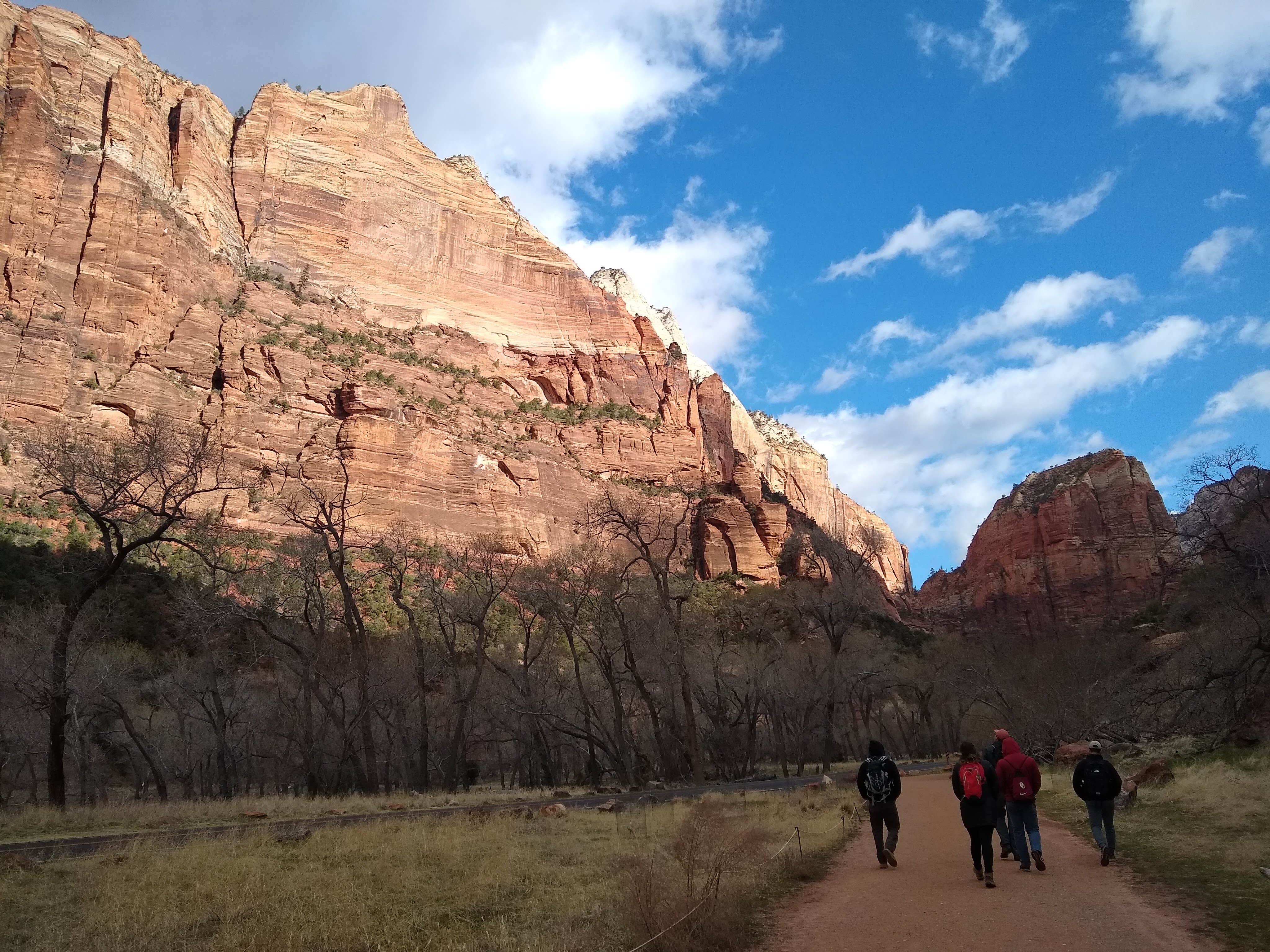 Hiking to the trailhead