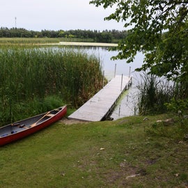 Boat landing at the canoe-in site