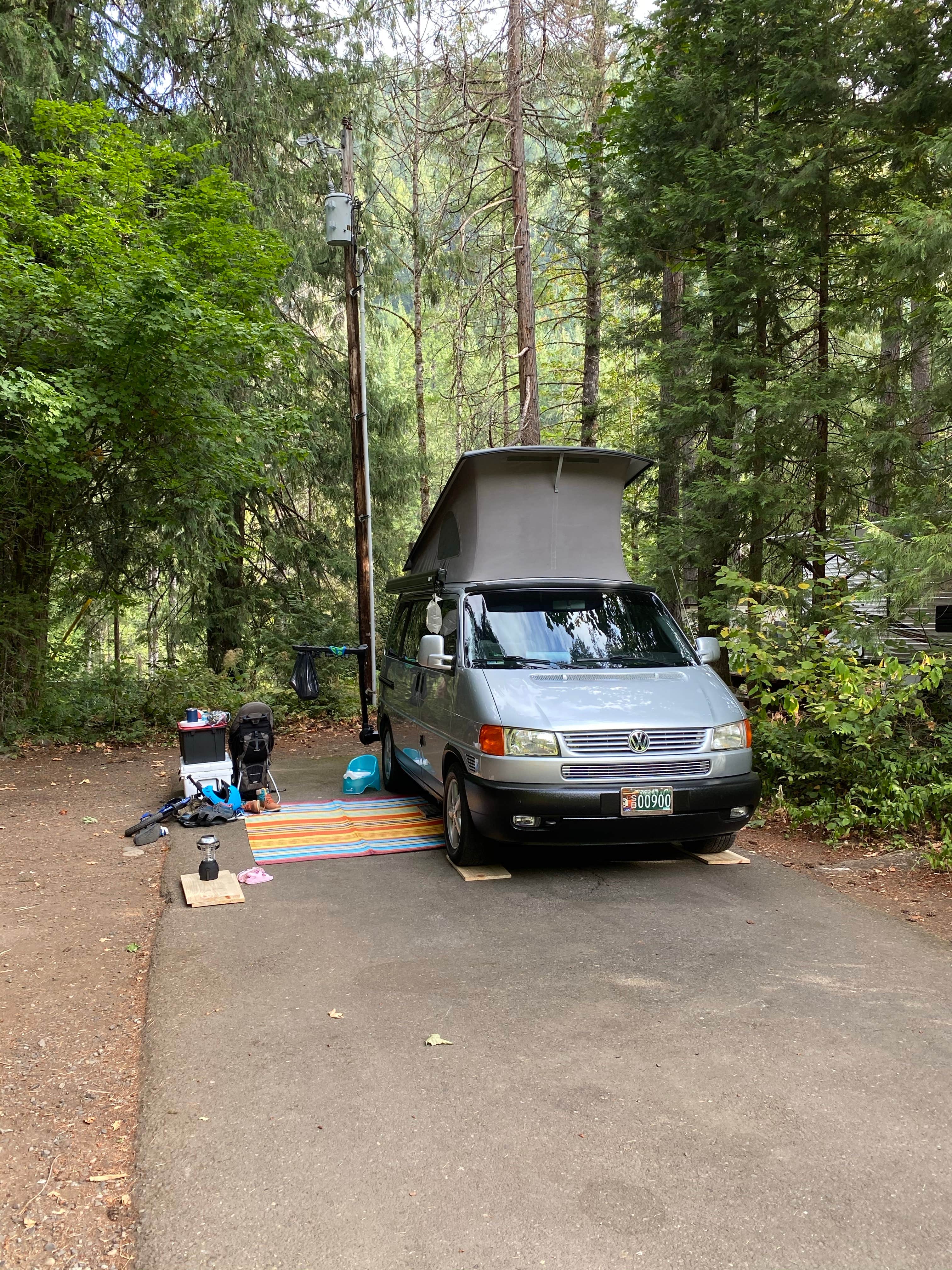 Blaine B.'s photo of rv camping at Belknap Hot Springs Lodge and Gardens near Deschutes National Forest