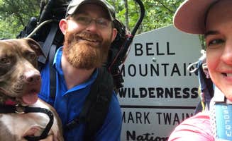 Kelsie L.'s photo of camping with pets at Bell Mountain Wilderness Area near Park Hills, MO