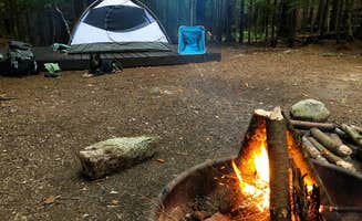 Hunter P.'s photo of tent camping at Sawyer Pond near Jackson, NH