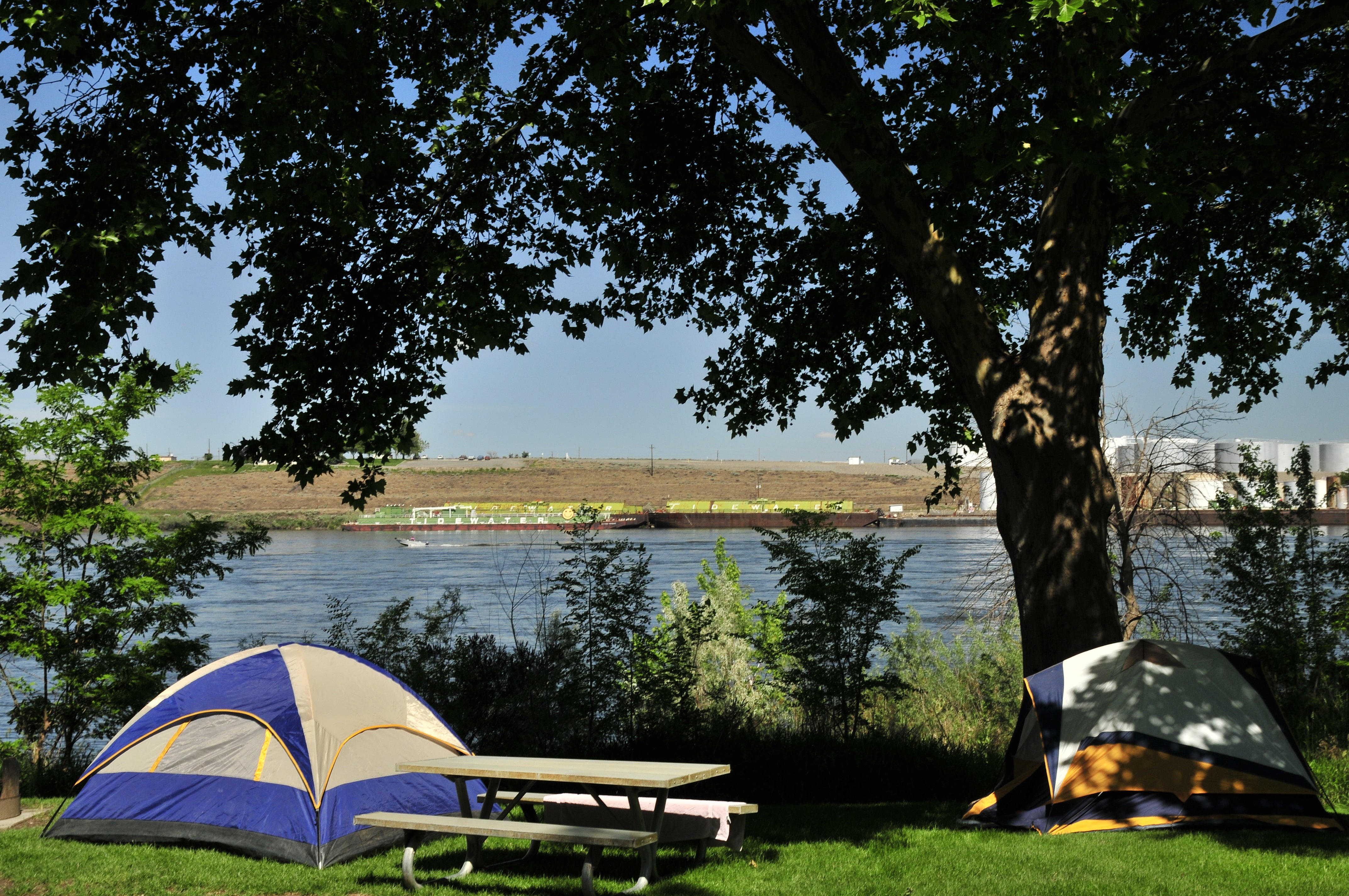 Camping along the river