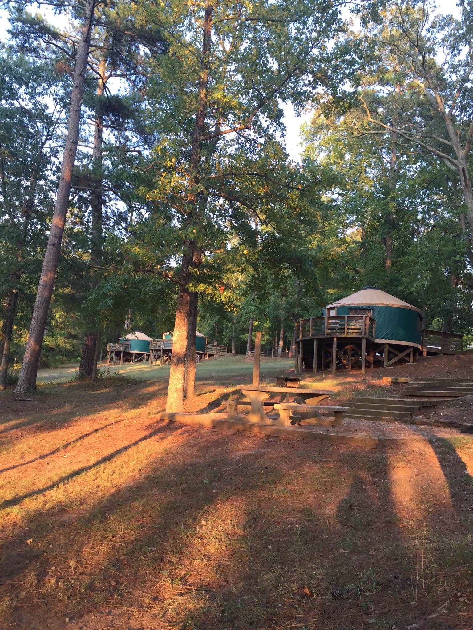 Virginia W.'s photo of glamping accommodations at High Falls State Park Campground near Flovilla, GA