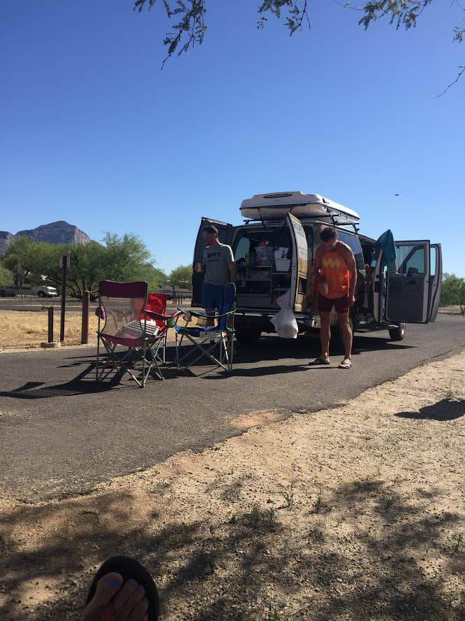 Carly E.'s photo of camping with a horse at Catalina State Park Campground near Tucson, AZ