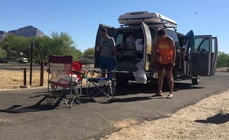 Carly E.'s photo of camping with a horse at Catalina State Park Campground in Arizona