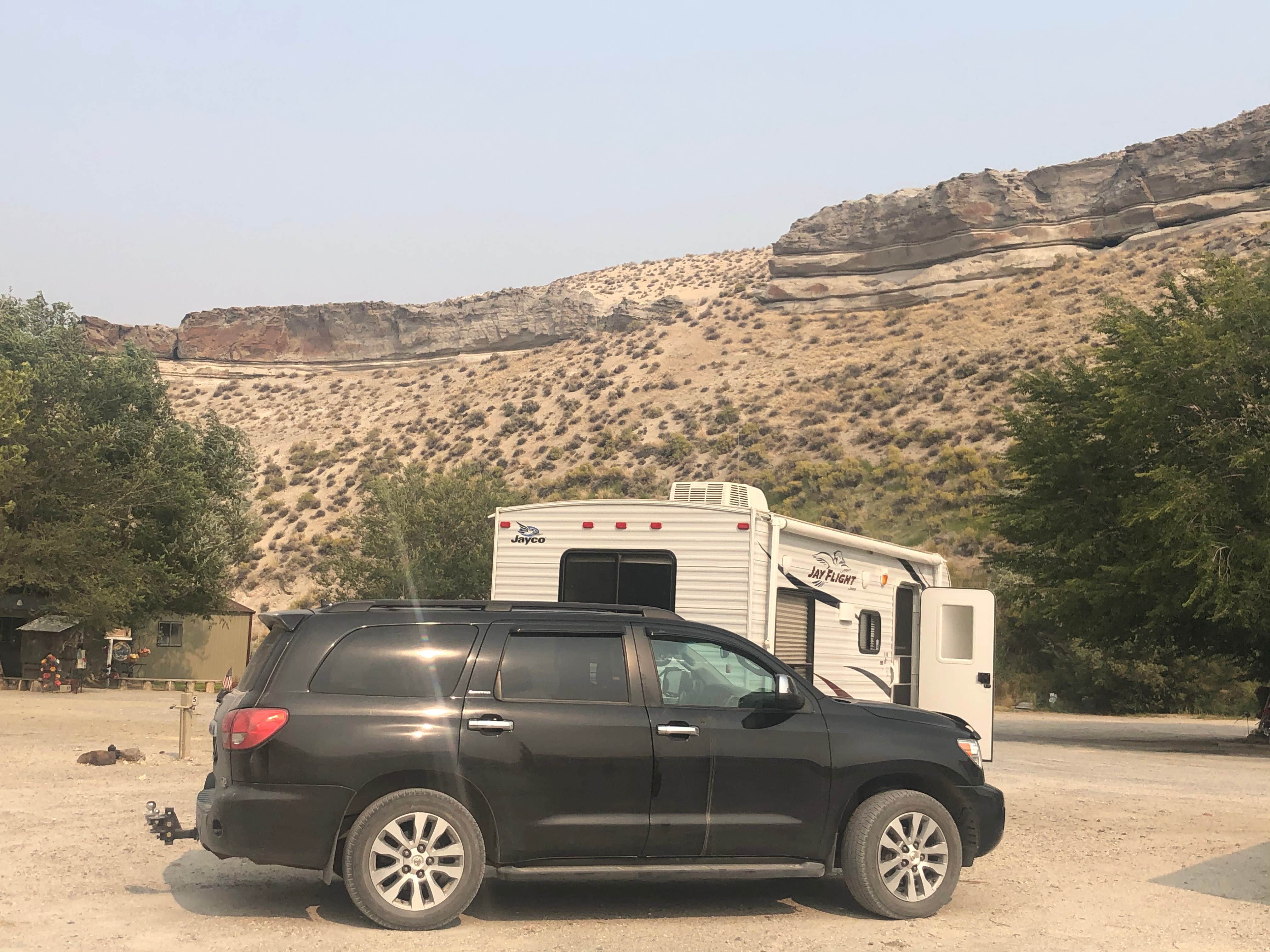 Mel's photo of rv camping at Royal Peacock opal mine near Denio, NV