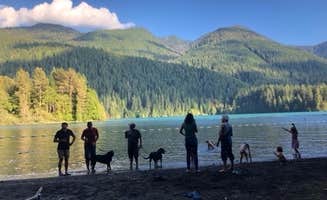 Caitlin's photo of camping with pets at Horseshoe Cove Campground near Rockport, WA
