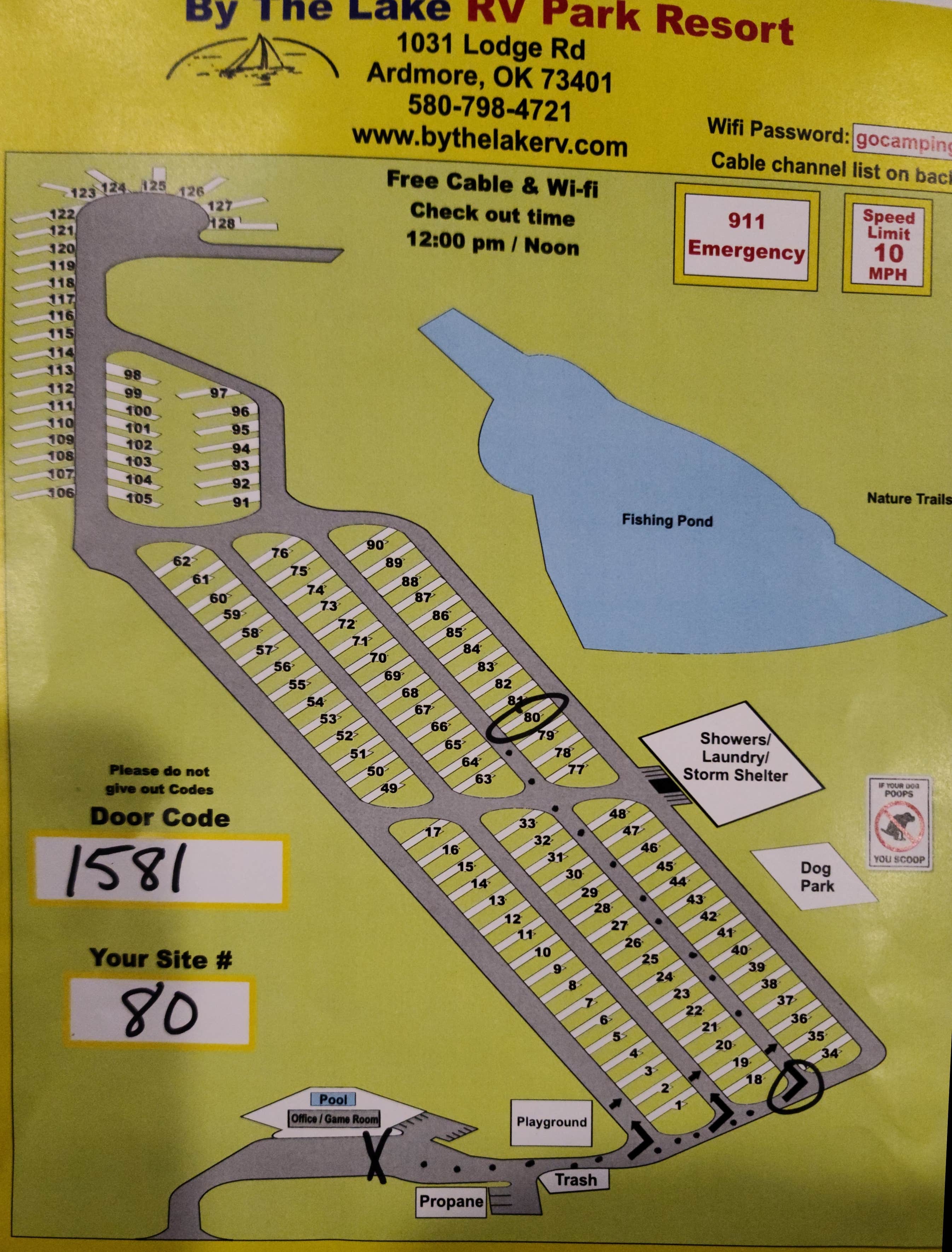 Camper-submitted photo at By The Lake RV Park & Resort near Marietta, OK