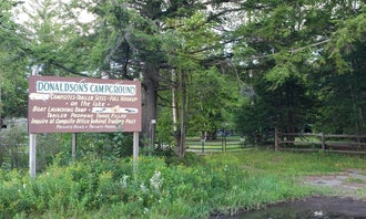 Camping near Saranac Lake Islands Adirondack Preserve: Donaldson's Campground, Tupper Lake, New York
