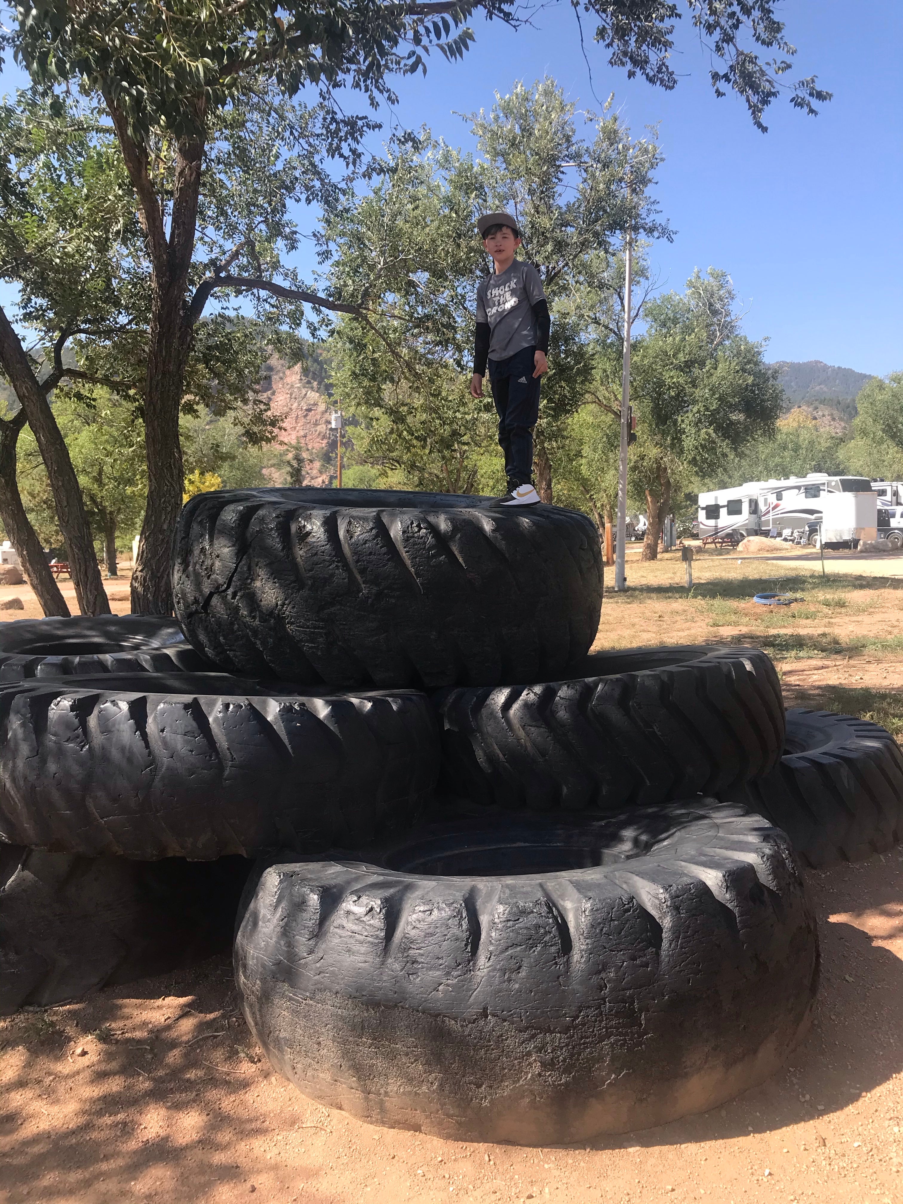 Playground tires.