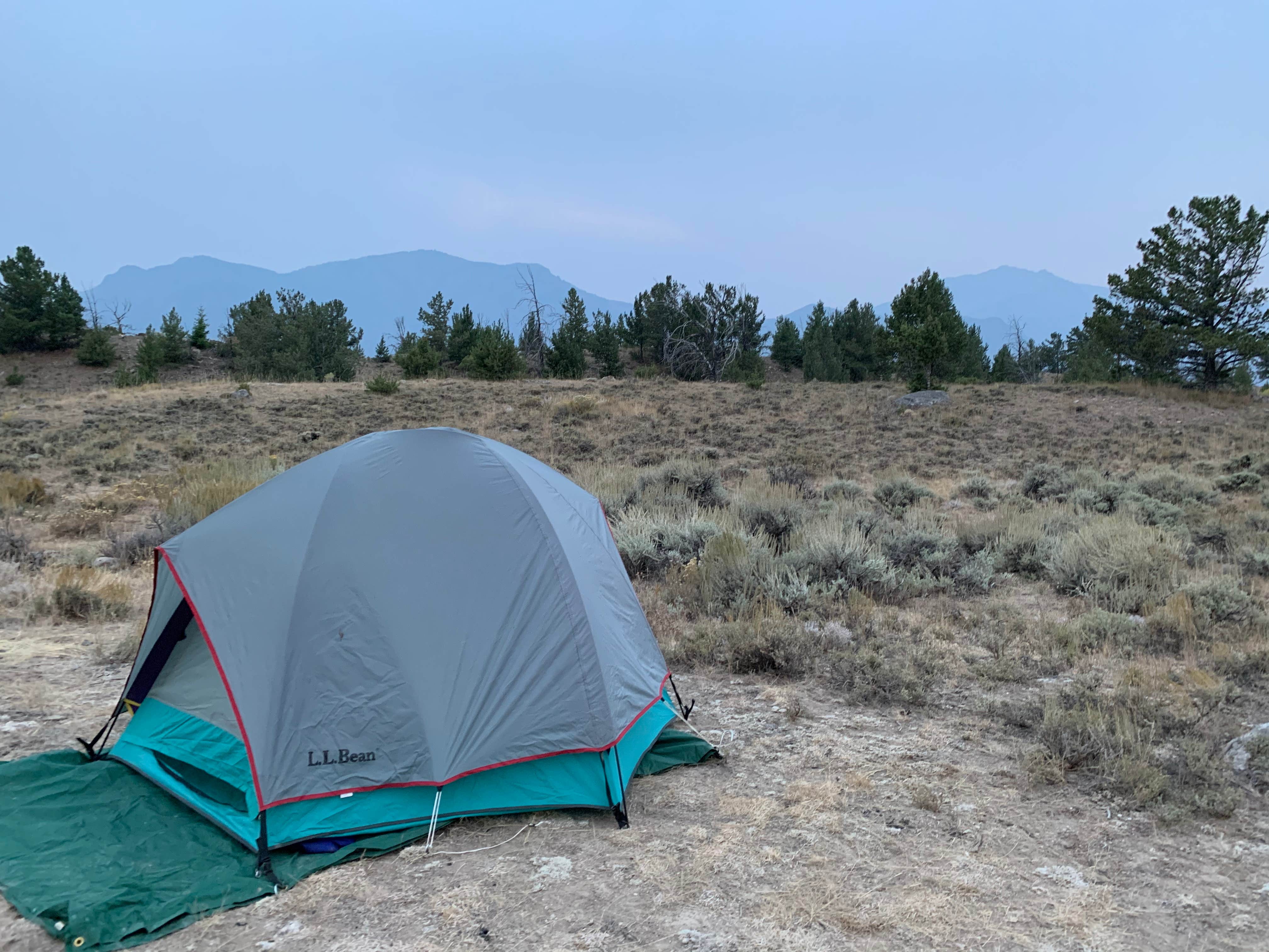 Tim's photo of tent camping at Travertine Road Dispersed - Yellowstone near Emigrant, MT