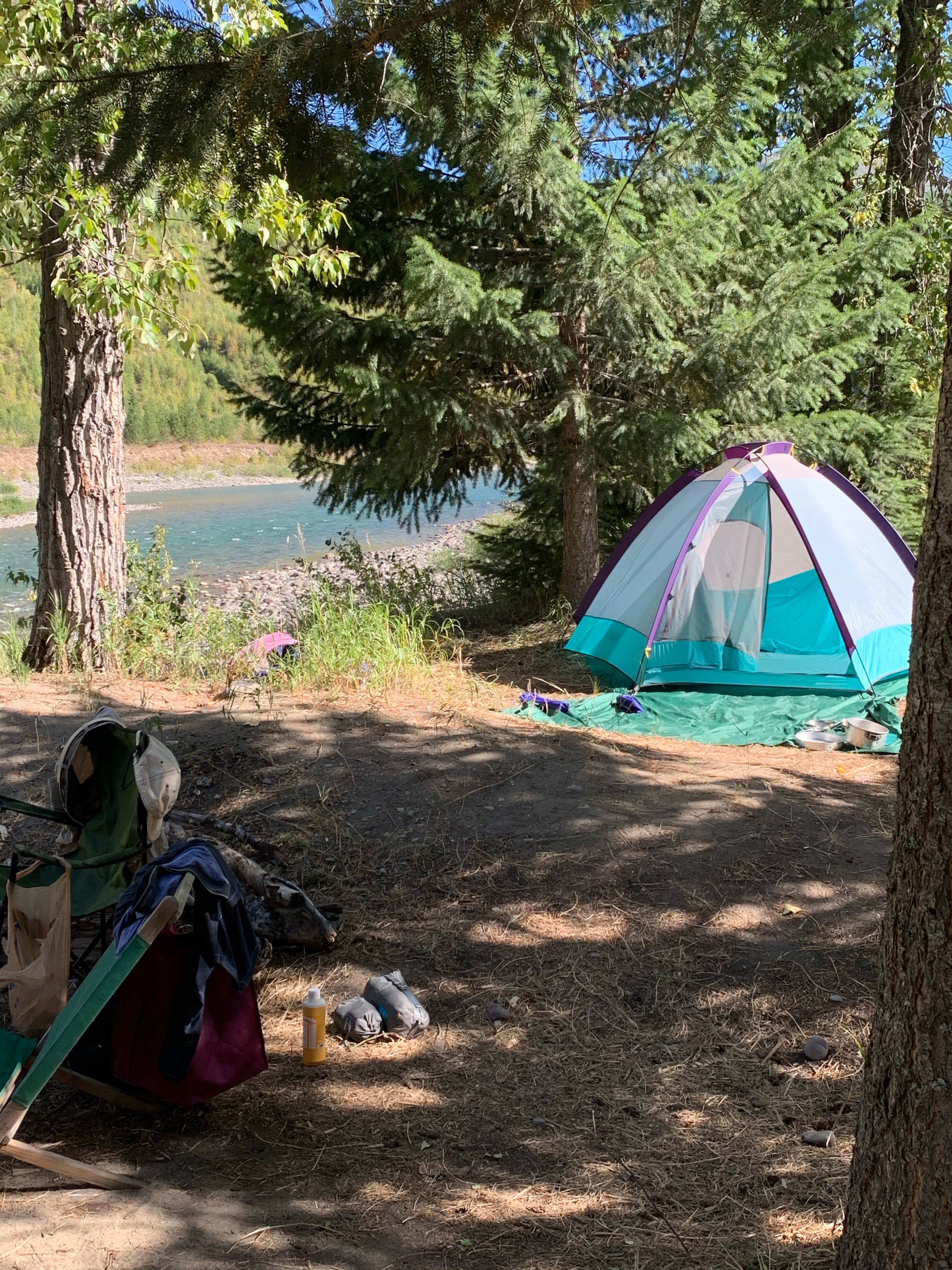 Tim's photo of a dispersed camping area at North fork Flathead River dispersed camping in Montana