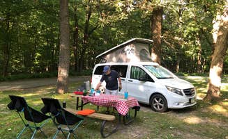 Lee D.'s photo of rv camping at Six Pines Campground — Backbone State Park near Vinton, IA