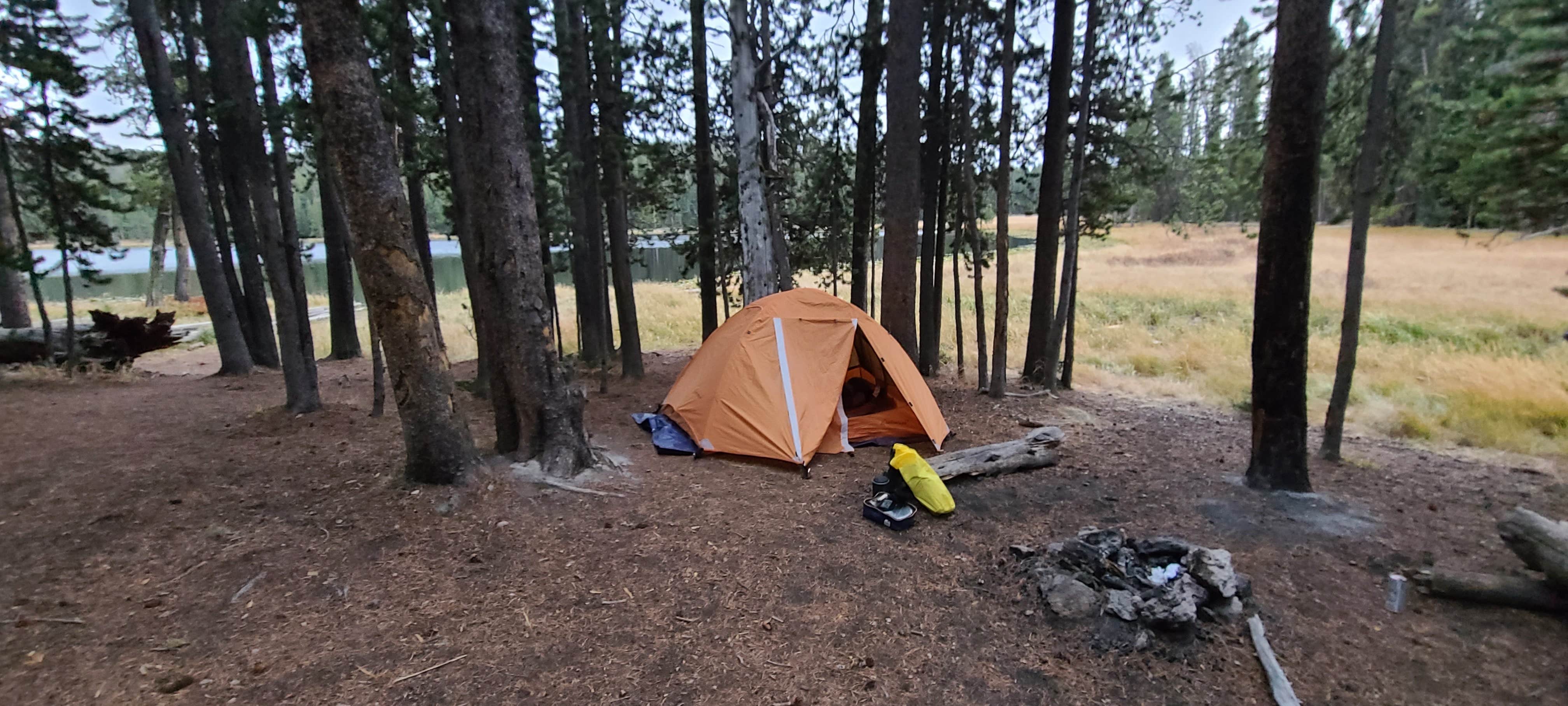 Alice S.'s photo of tent camping at 4R1 Yellowstone National Park Backcountry — Yellowstone National Park near Island Park, ID