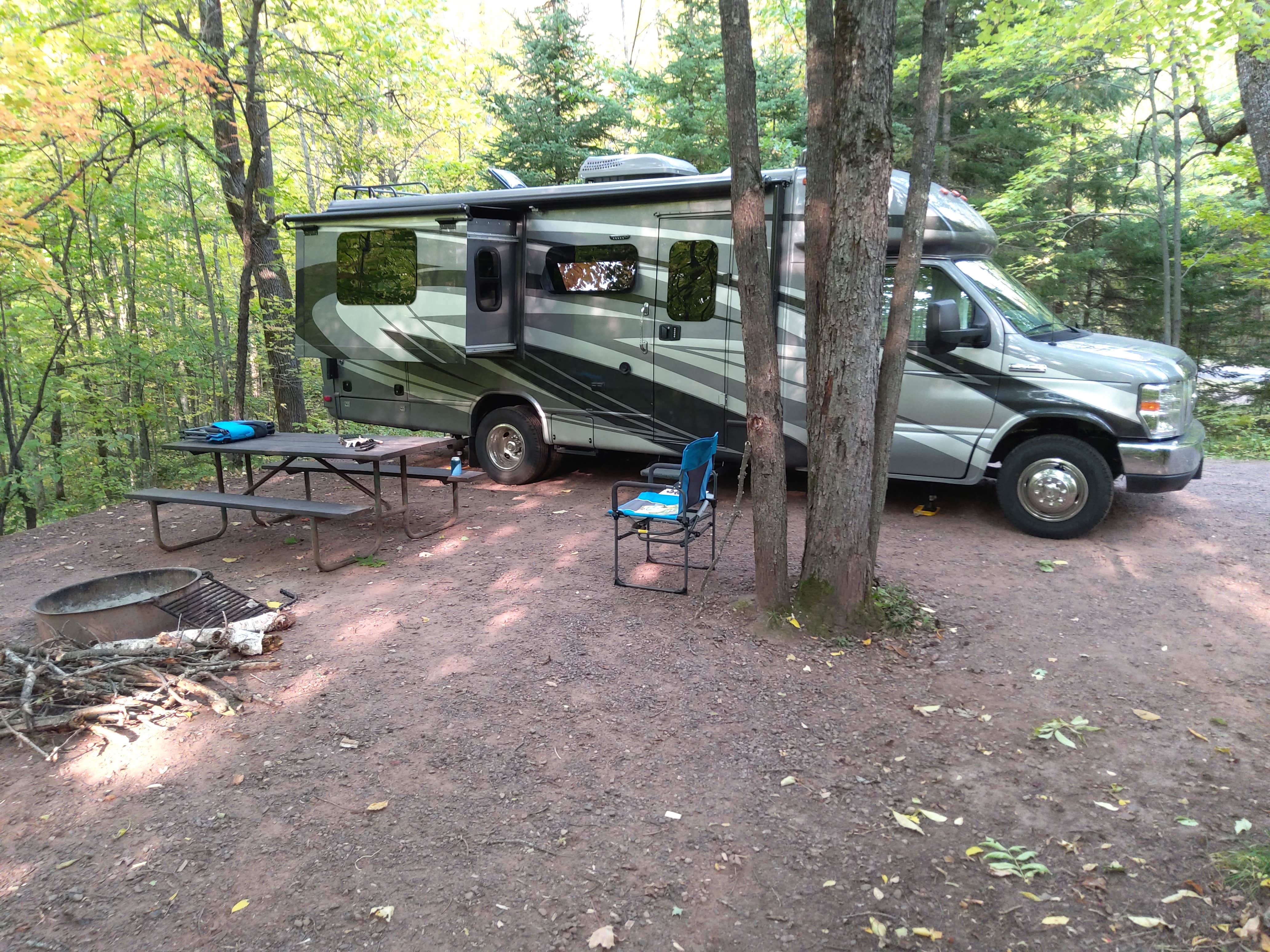 Gary P.'s photo of rv camping at Copper Falls State Park Campground near Park Falls, WI