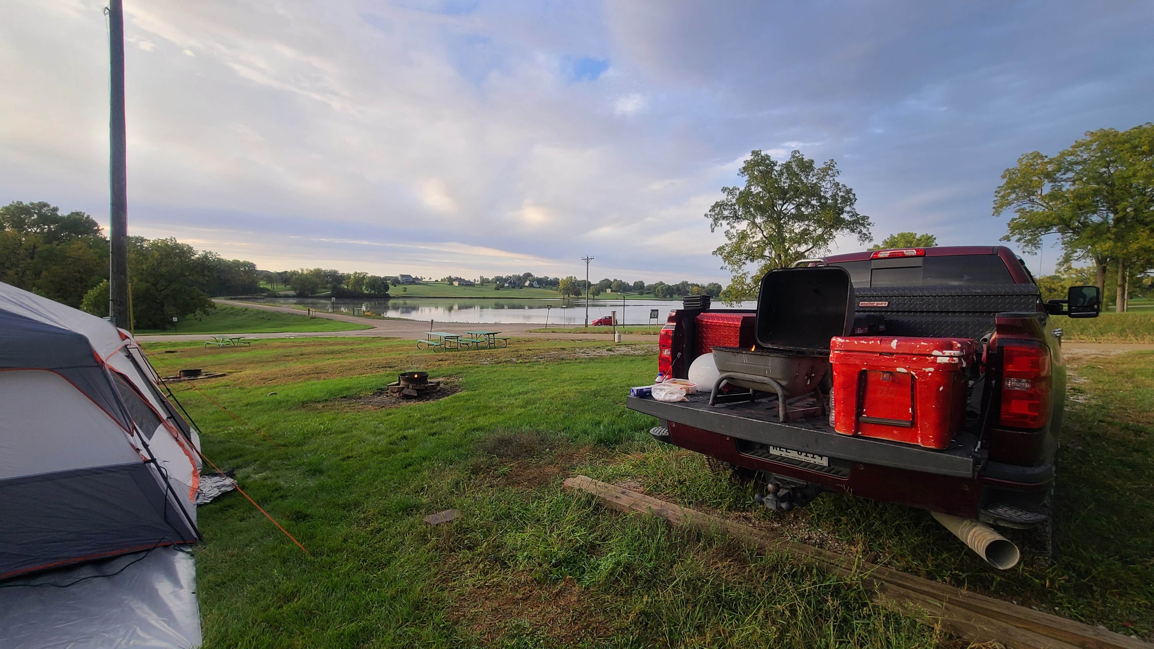 Francisco R.'s photo of tent camping at Cozy Camper Campgrounds near Lucas, IA