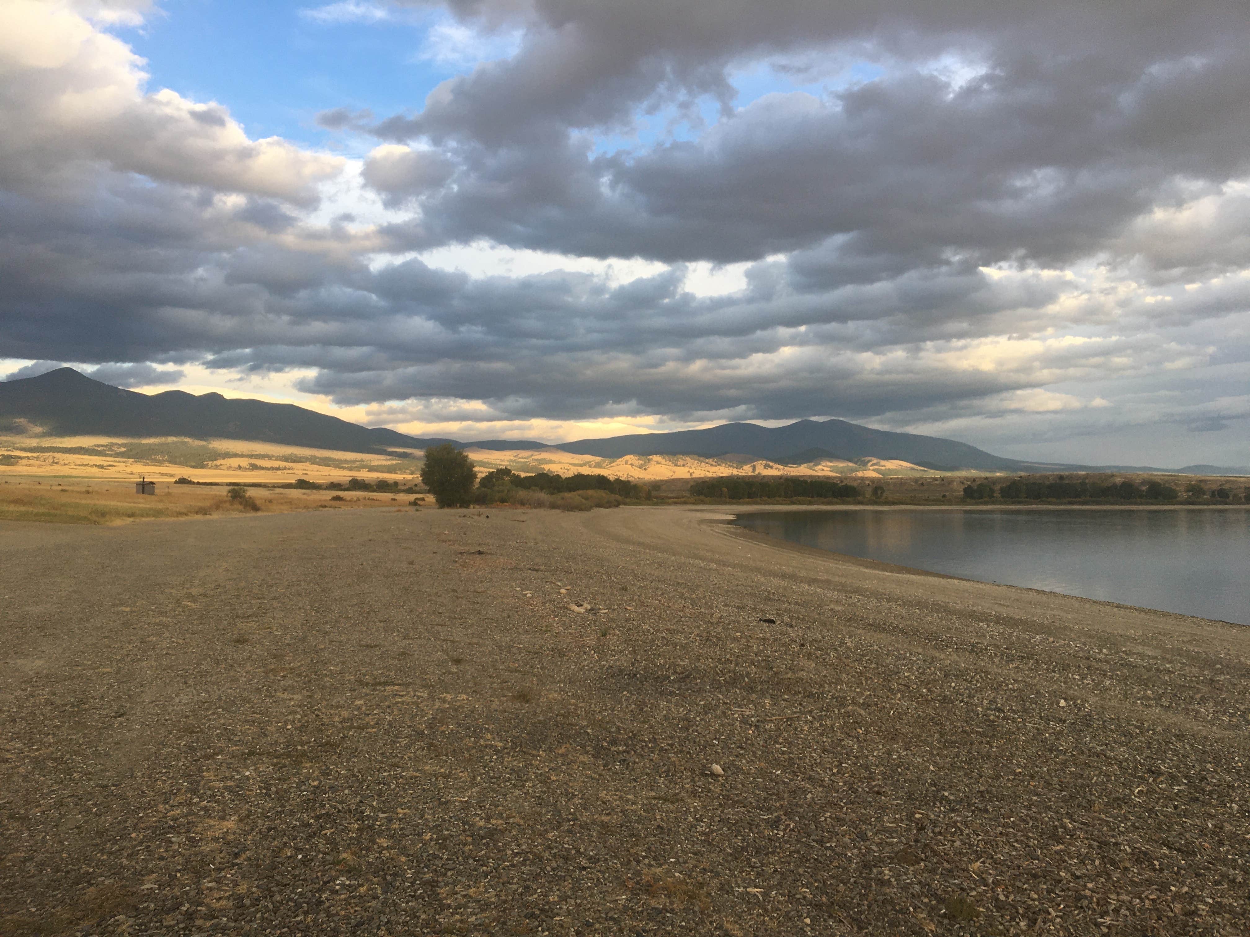 September Visit - empty beach. This is typically jam packed with the rowdy campers.