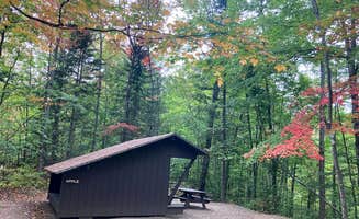 Tara S.'s photo of a cabin at Brighton State Park Campground near Calais, VT