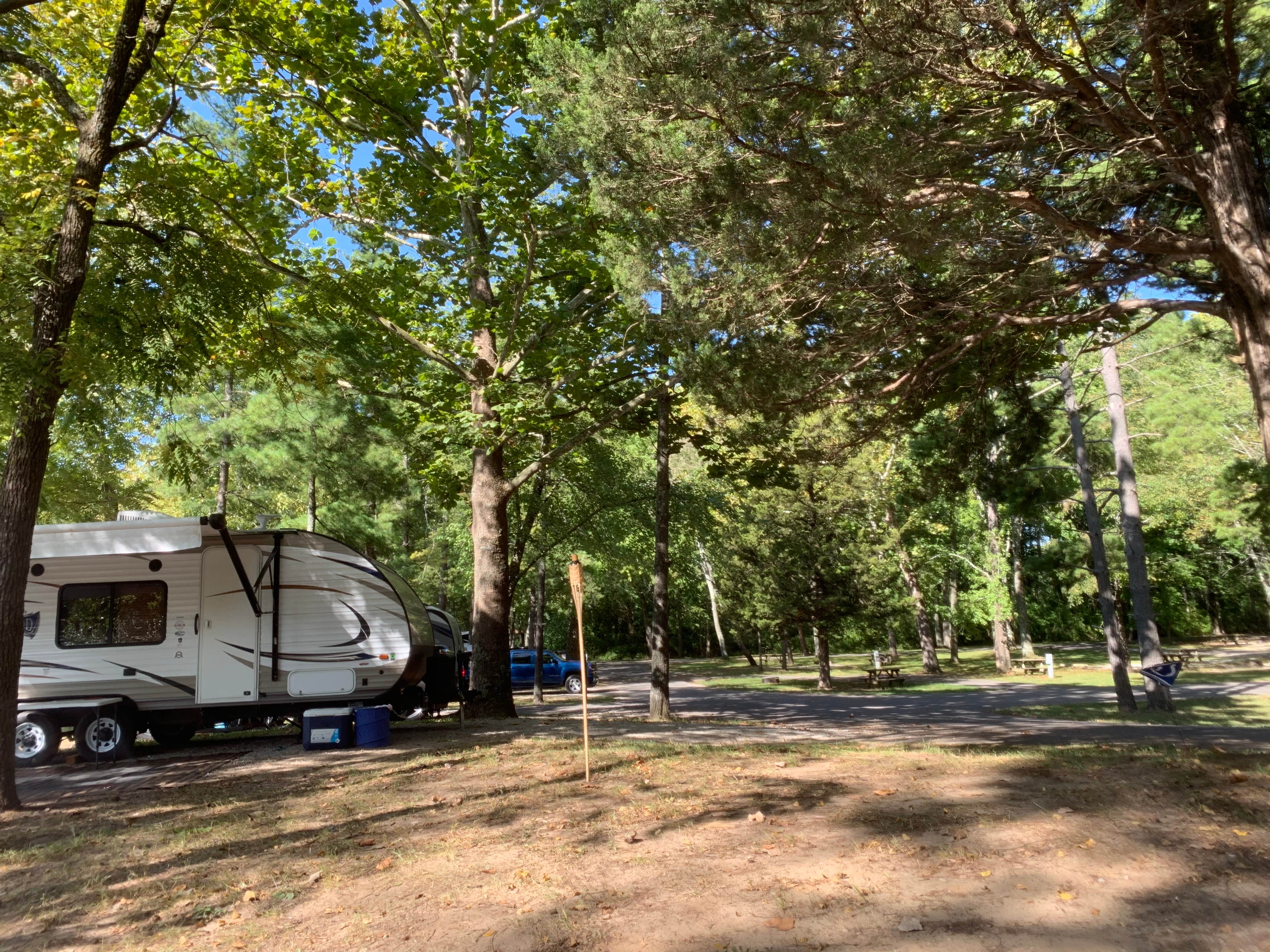Stephani's photo of rv camping at Starve Hollow State Rec Area Campground near Solsberry, IN