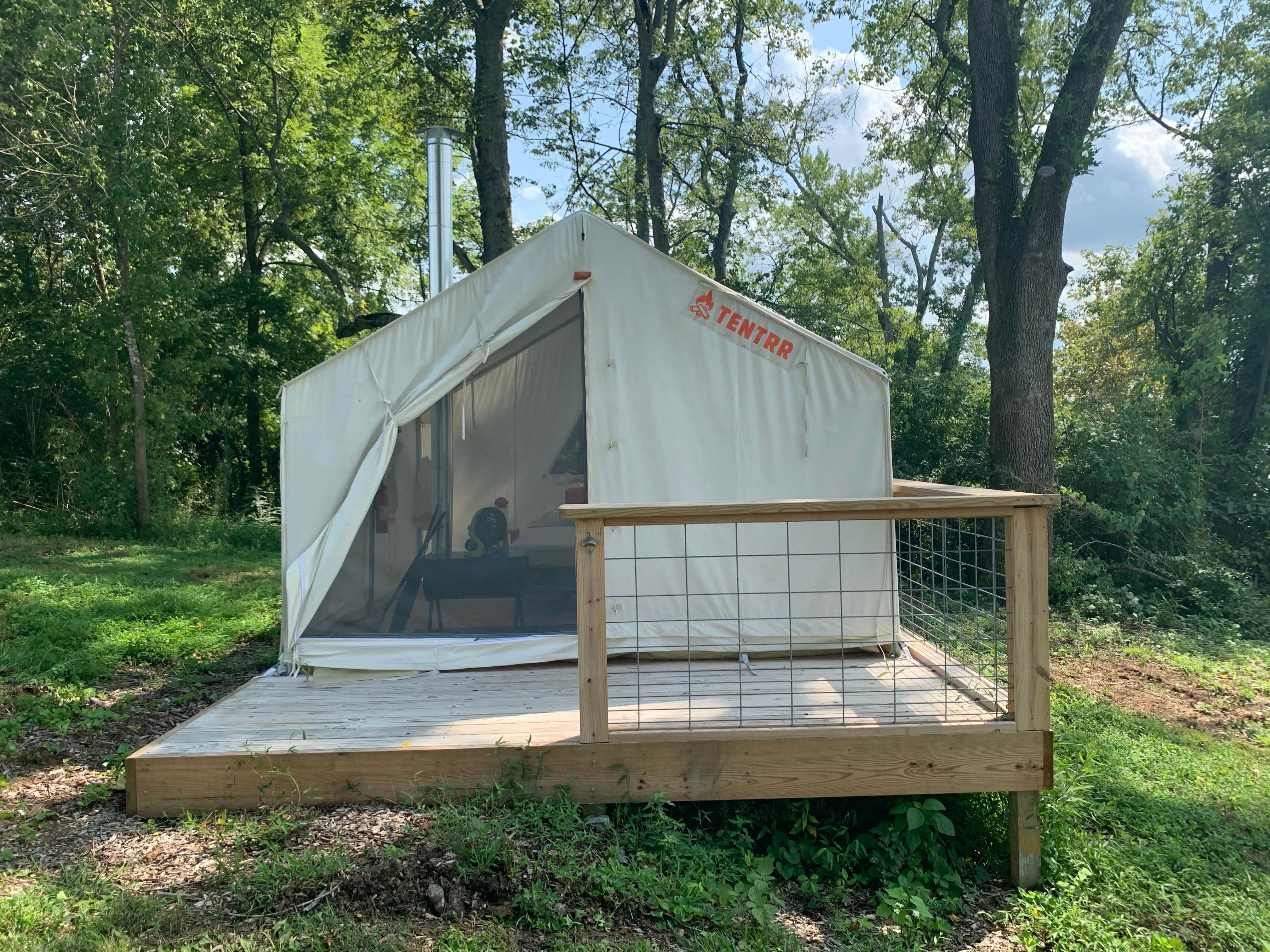 Nate H.'s photo of glamping accommodations at Whooping Crane Farm near Dickson, TN
