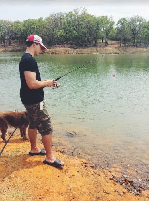 David K.'s photo of camping with pets at Isle du Bois Campsites — Ray Roberts Lake State Park near Denton, TX