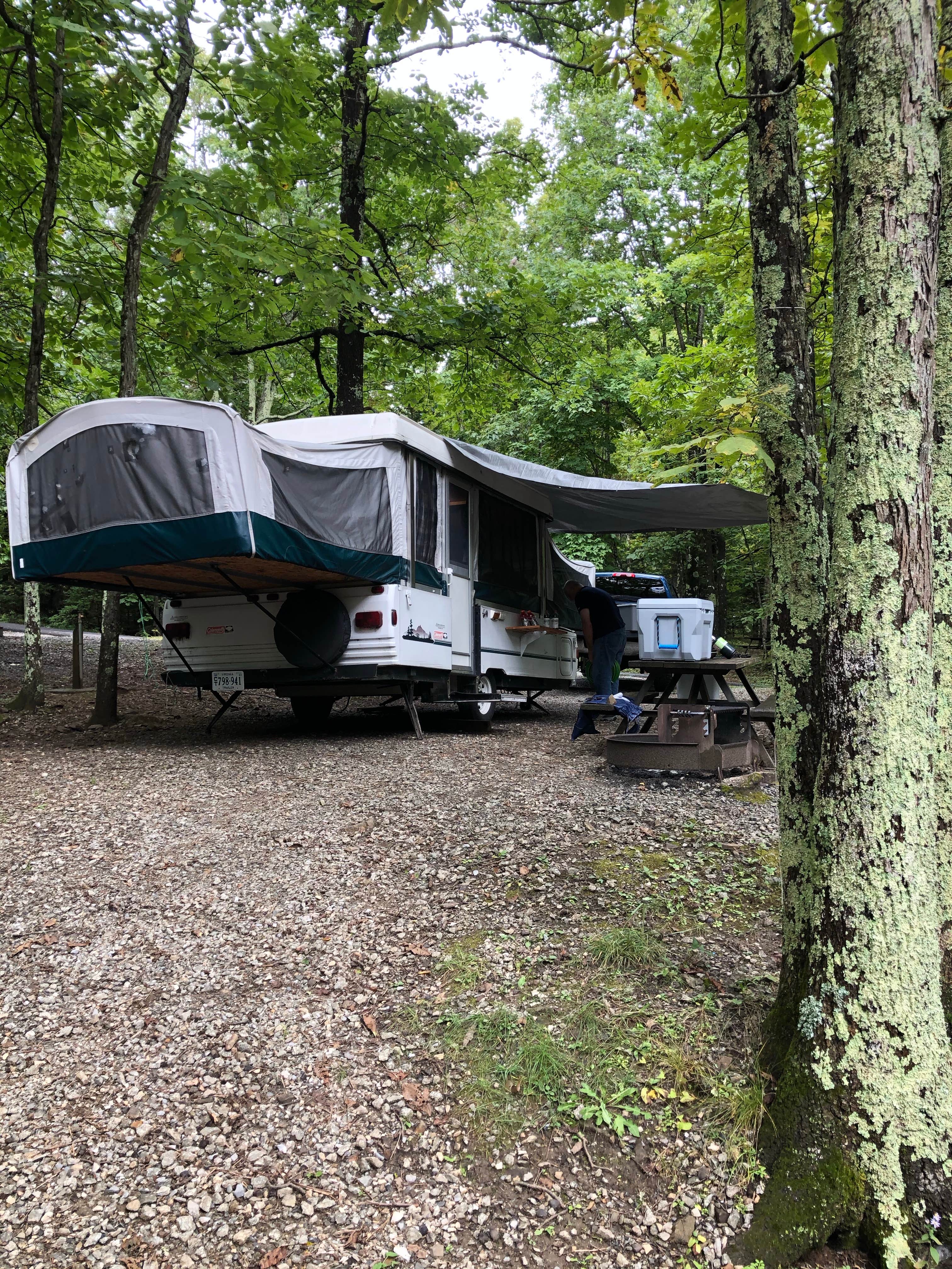 Denise's photo of rv camping at Hickory Ridge Campground — Grayson Highlands State Park near Wytheville, VA