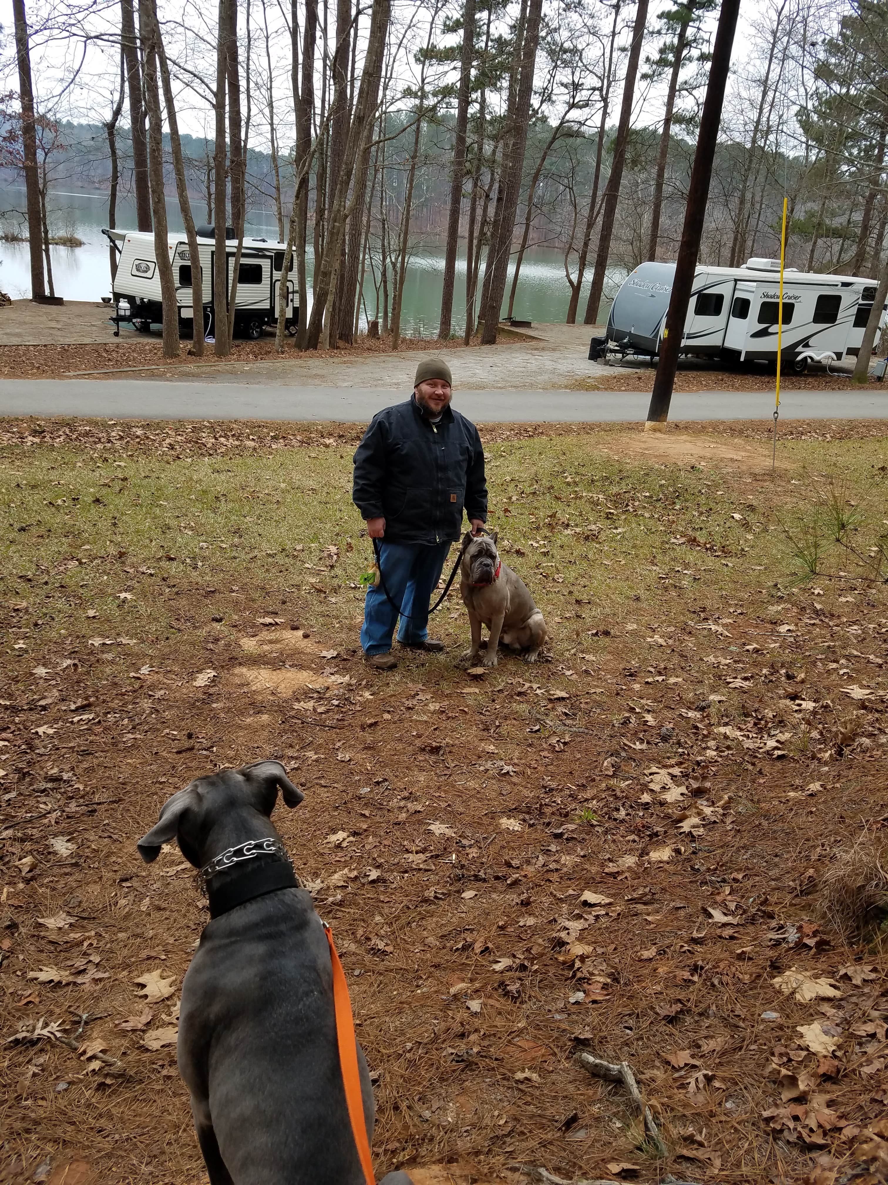 Courtney M.'s photo of camping with pets at Fort Yargo State Park Campground near Decatur, GA