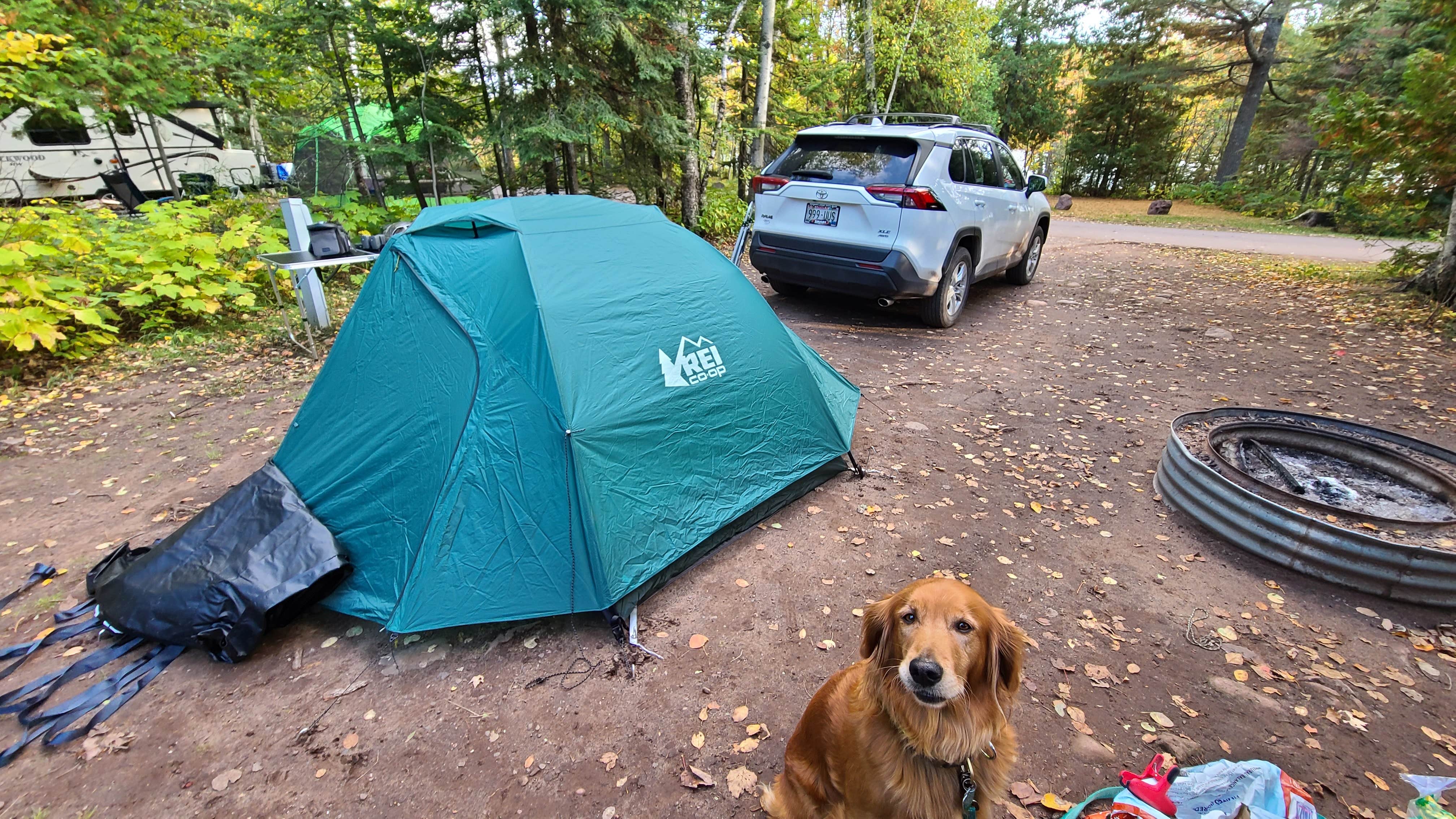 Shannon B.'s photo of camping with pets at Fort Wilkins Historic State Park — Fort Wilkins State Historic Park in Michigan